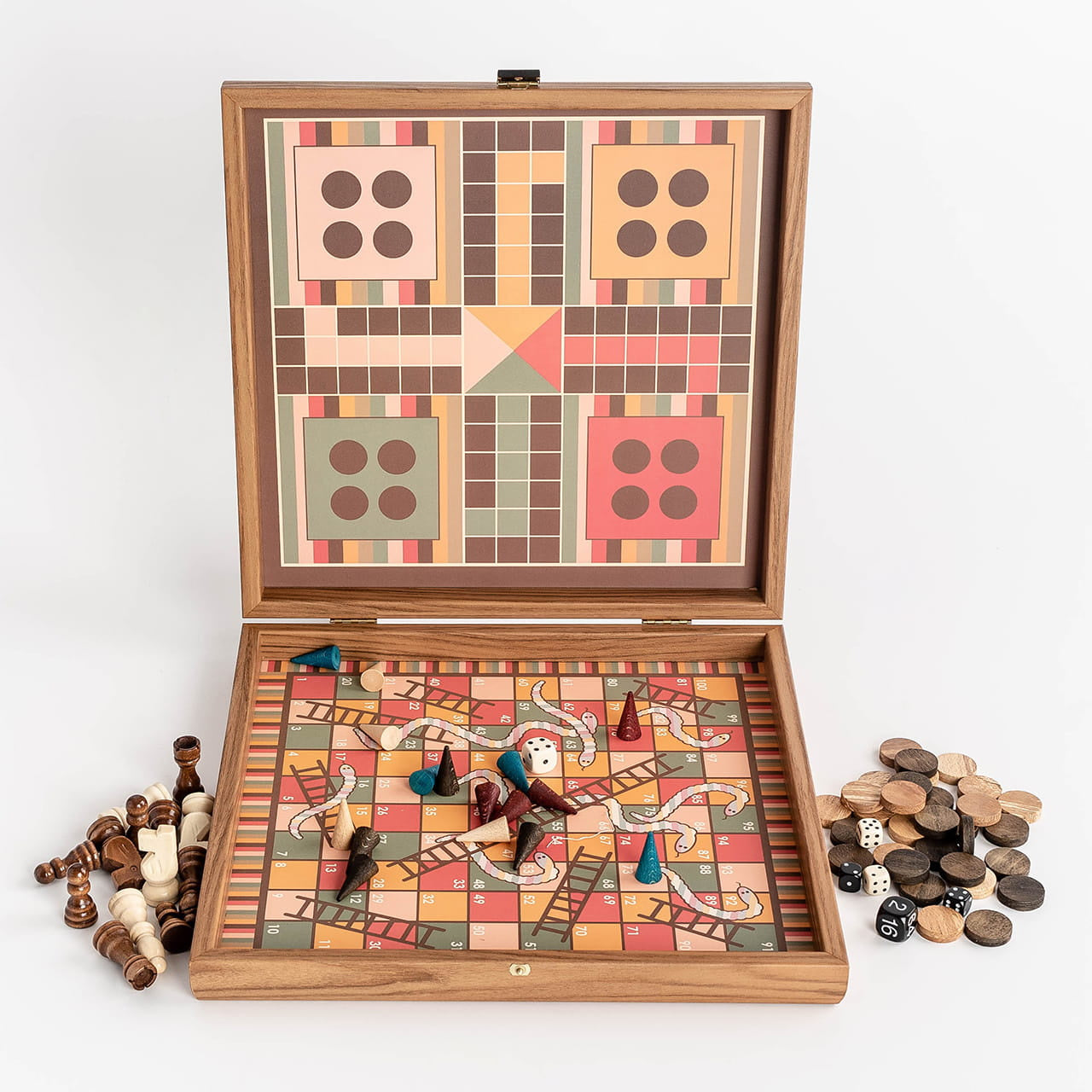 Ręcznie robiony zestaw gier - gry rodzinne gry planszowe dla rodziny prezent dla rodziny