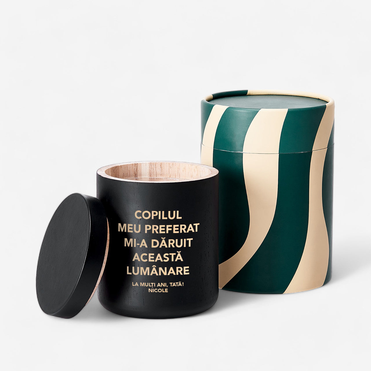 Świeca z grawerem na Dzień Taty - ulubione dziecko świeca personalizowana dla Taty prezent dla Taty na Dzień Taty