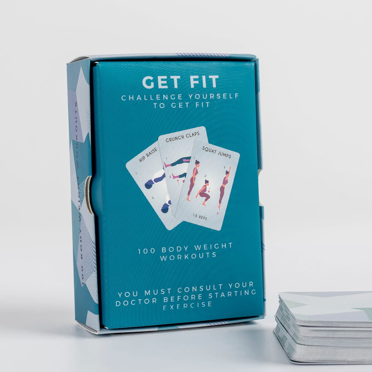 Karty do ćwiczeń GET FIT prezent dla aktywnych karty sportowca prezent dla sportowca gadżet dla sportowca