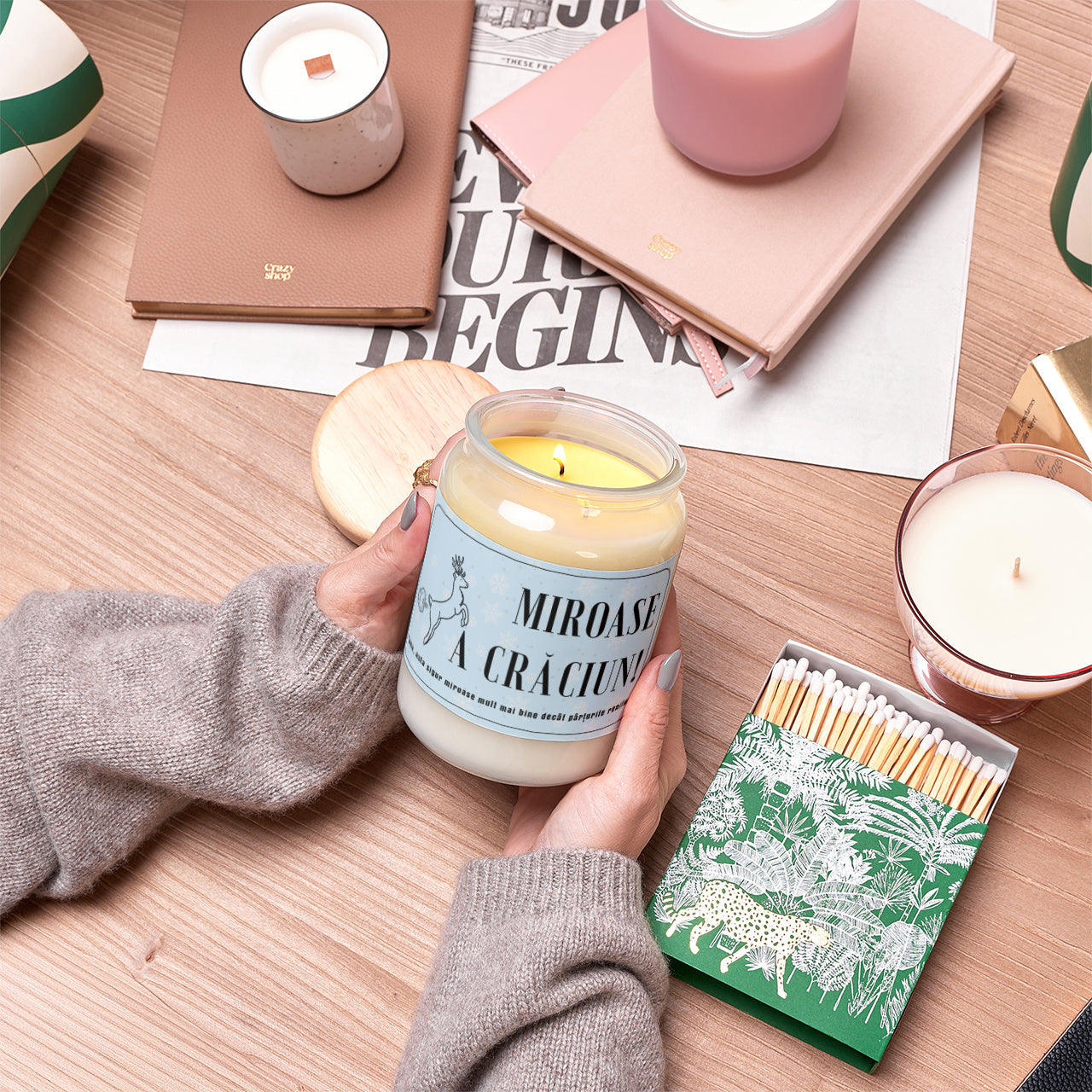 Lumânare personalizată de sărbători