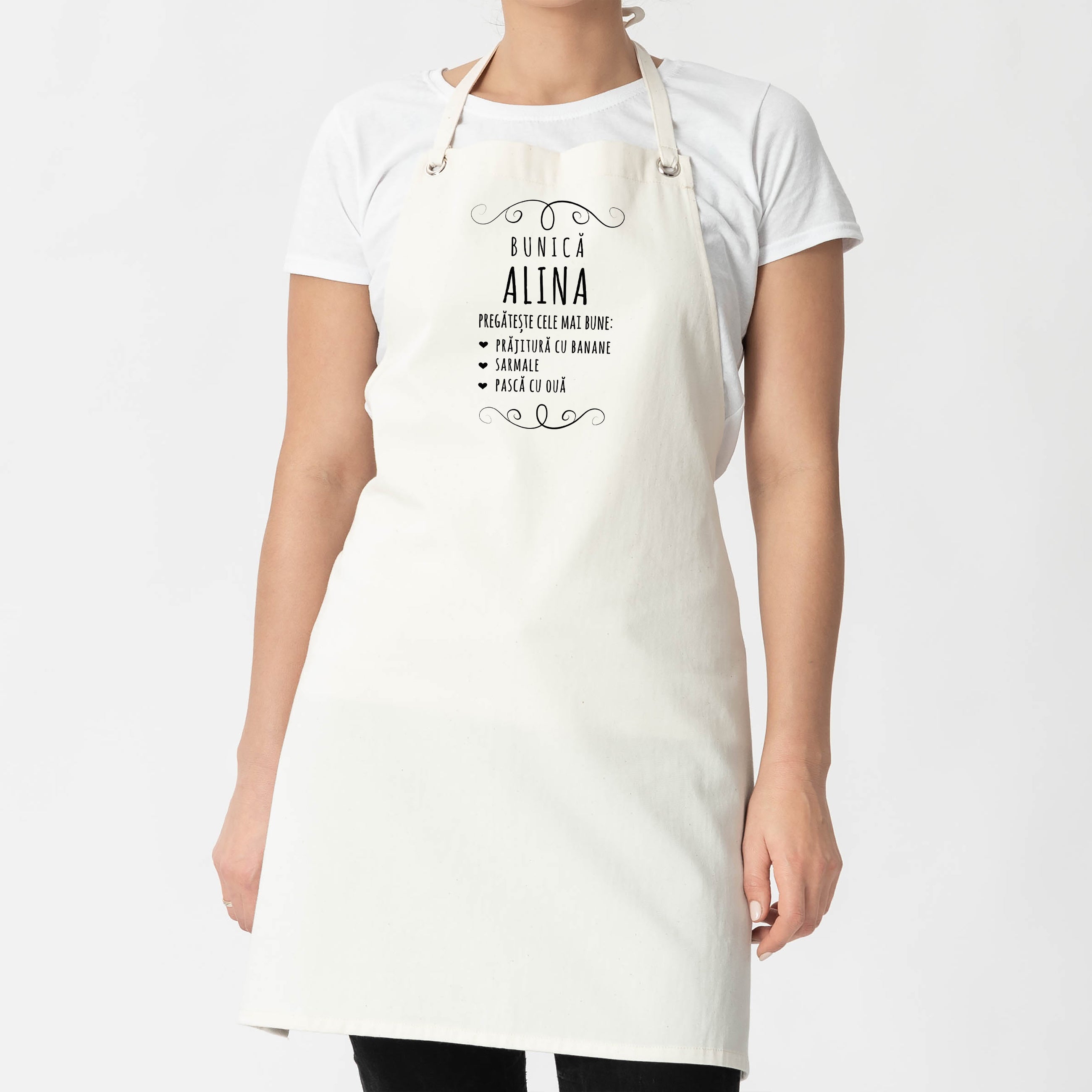 Personalizowany fartuszek dla babci - prezent z imieniem fartuch dla babci prezent dla babci