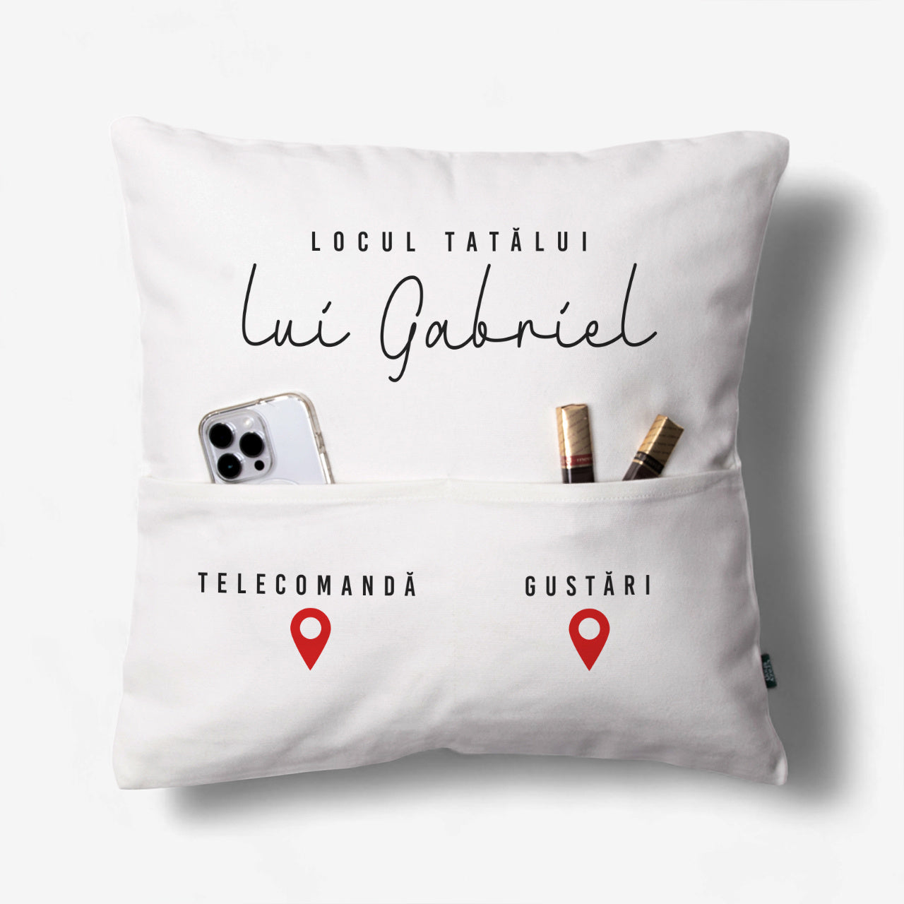 Pernă personalizată – cadou pentru tata