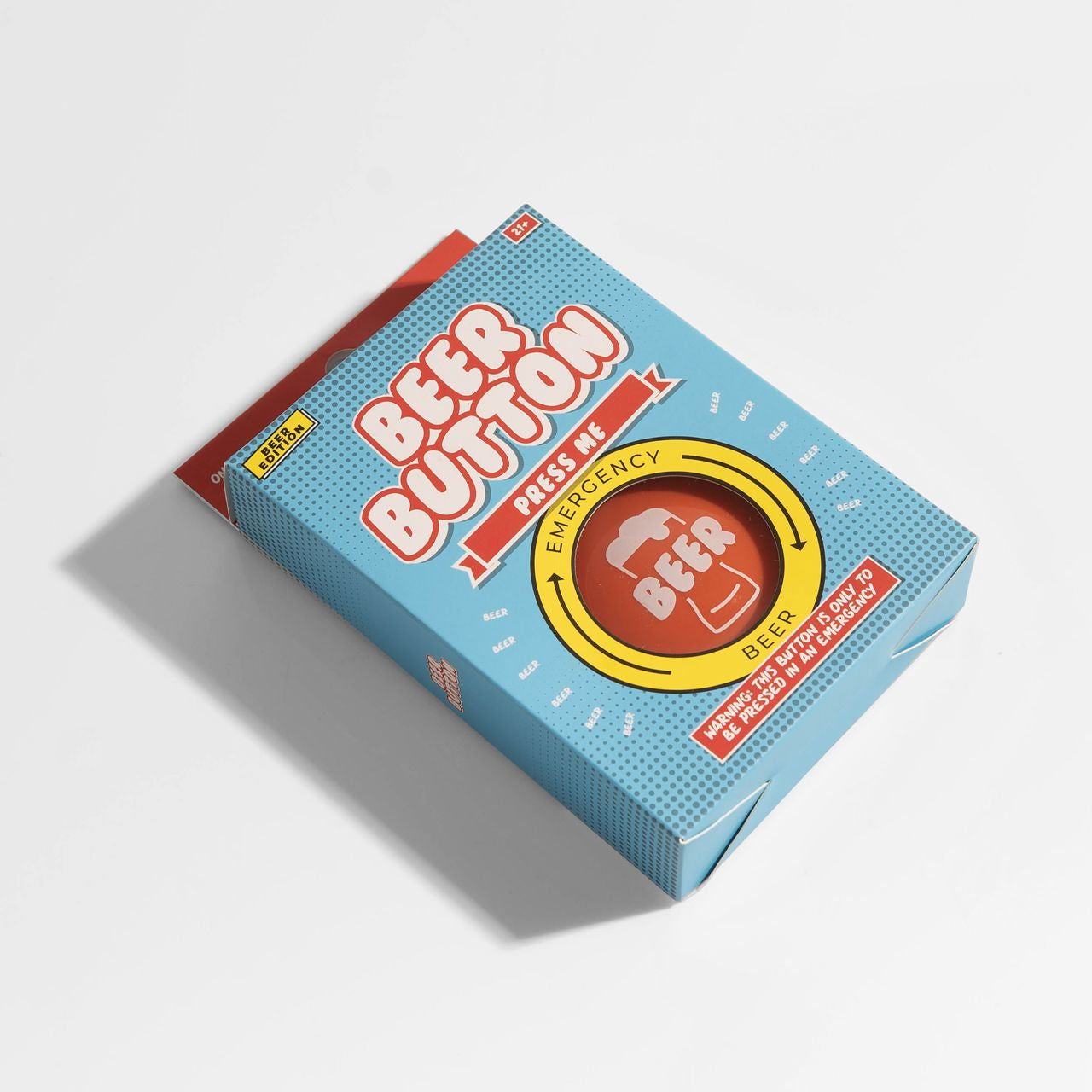 Gra Beer Button gadżet dla piwosza czerwony przycisk prezent dla piwosza