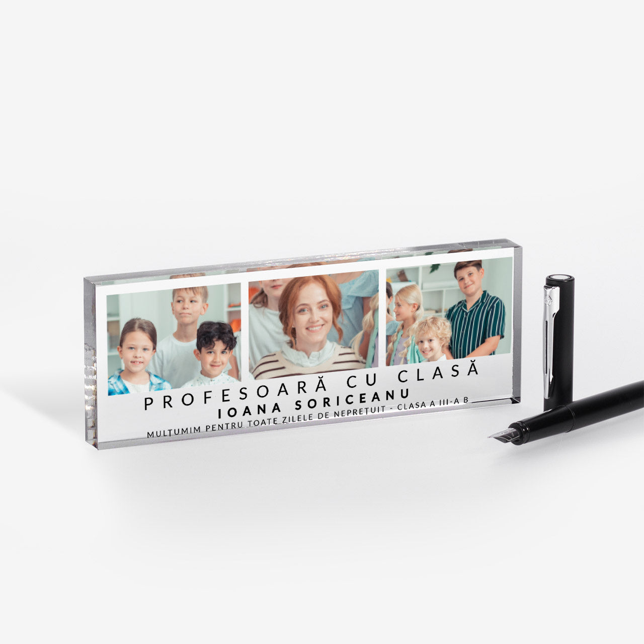 Tabliczka ze zdjęciami na pamiątkę dla wychowawcy akrylowa tabliczka prezent dla nauczyciela