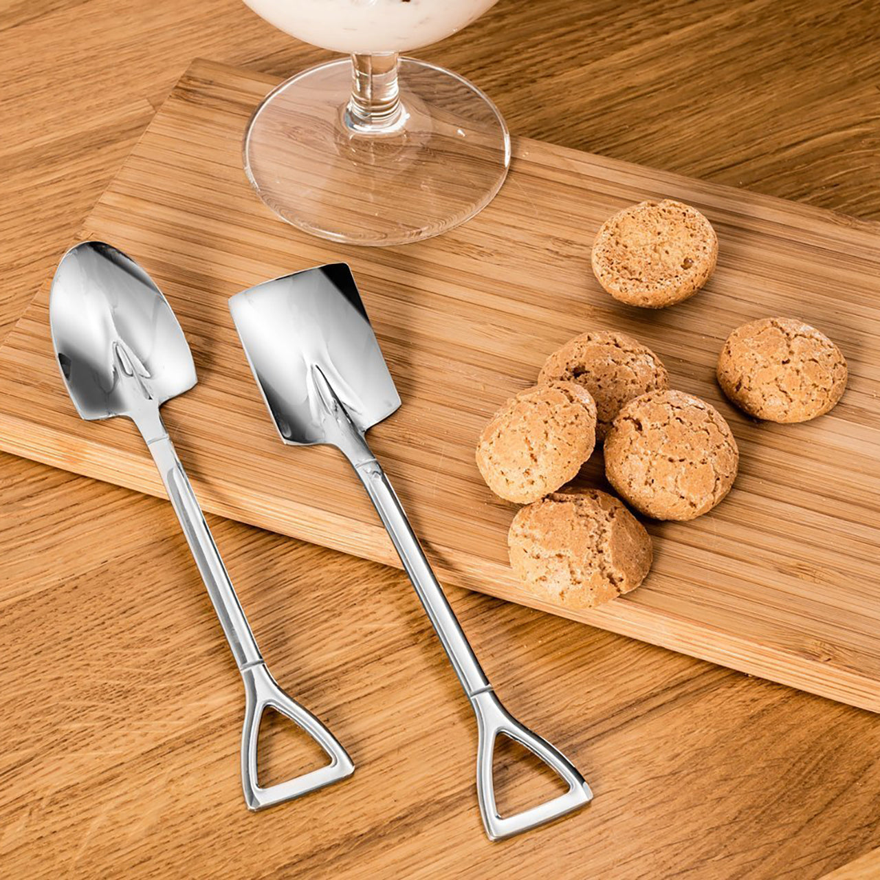 Set 2 lingurițe în formă de lopeți, pentru fermier