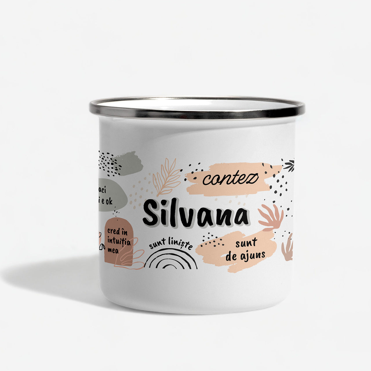 Kubek emaliowany Self Love prezent motywacyjny kubek z nadrukiem