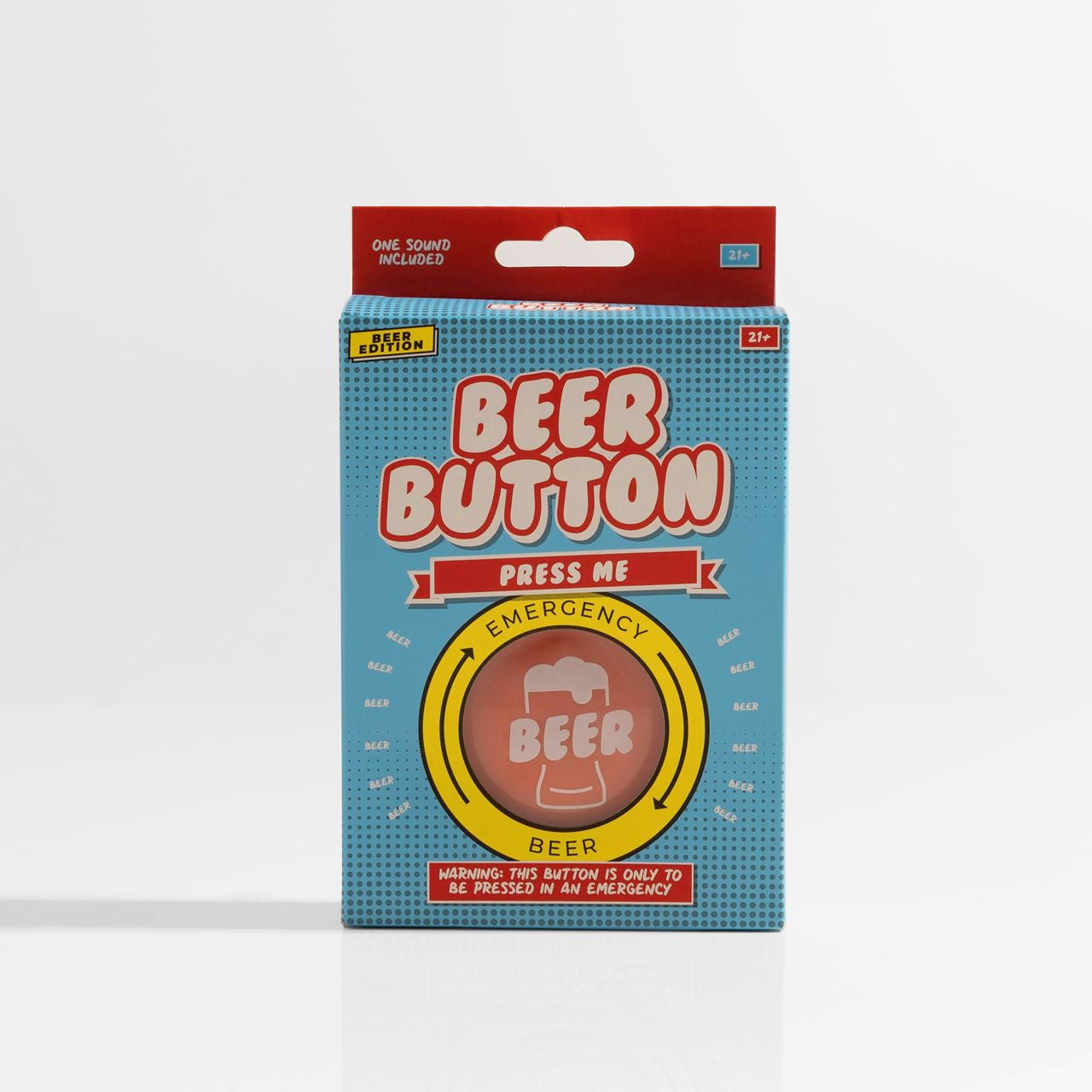 Gra Beer Button gadżet dla piwosza czerwony przycisk prezent dla piwosza