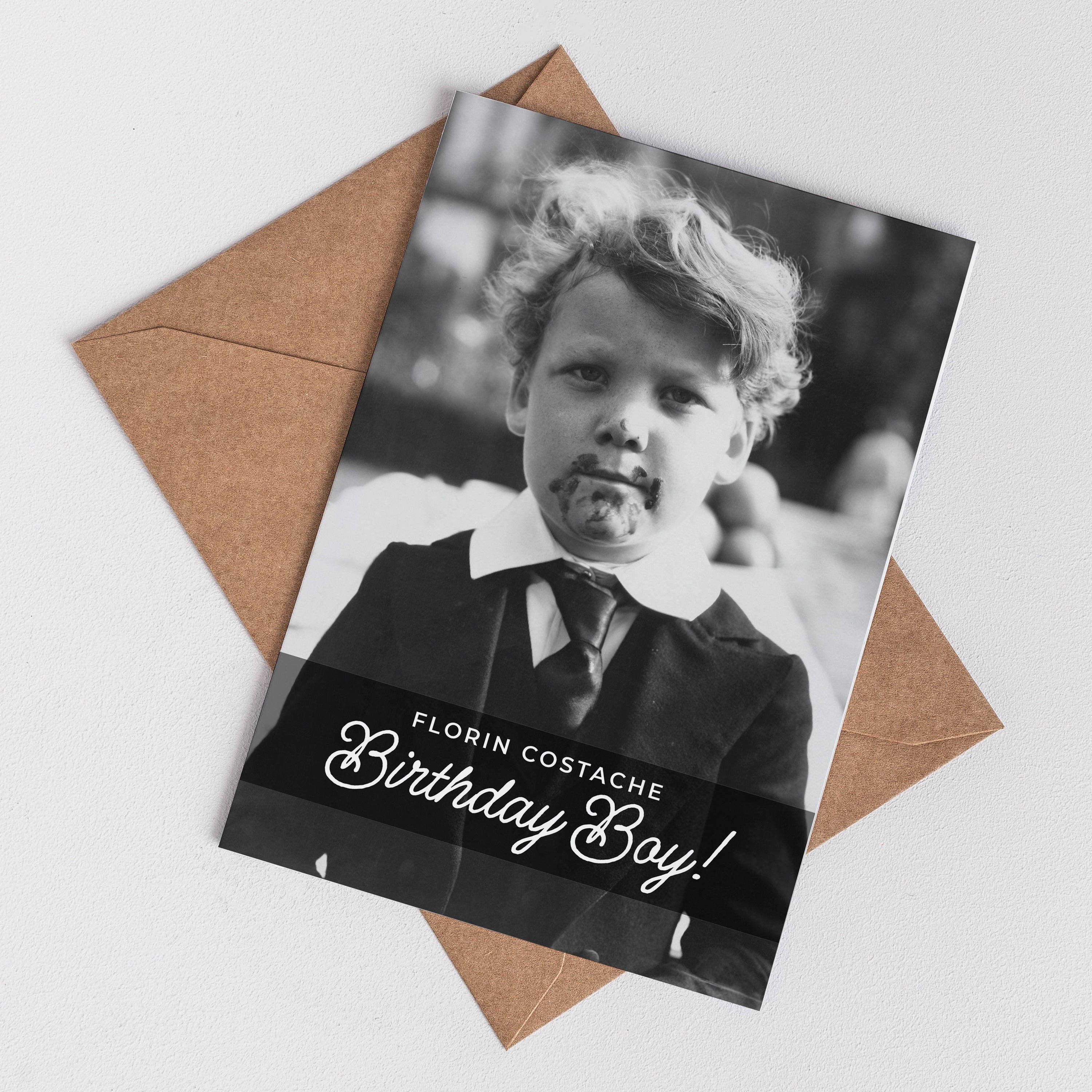 Personalizowana kartka ze zdjęciem na urodziny kartka personalizowana prezent na 10 urodziny kartka na prezent