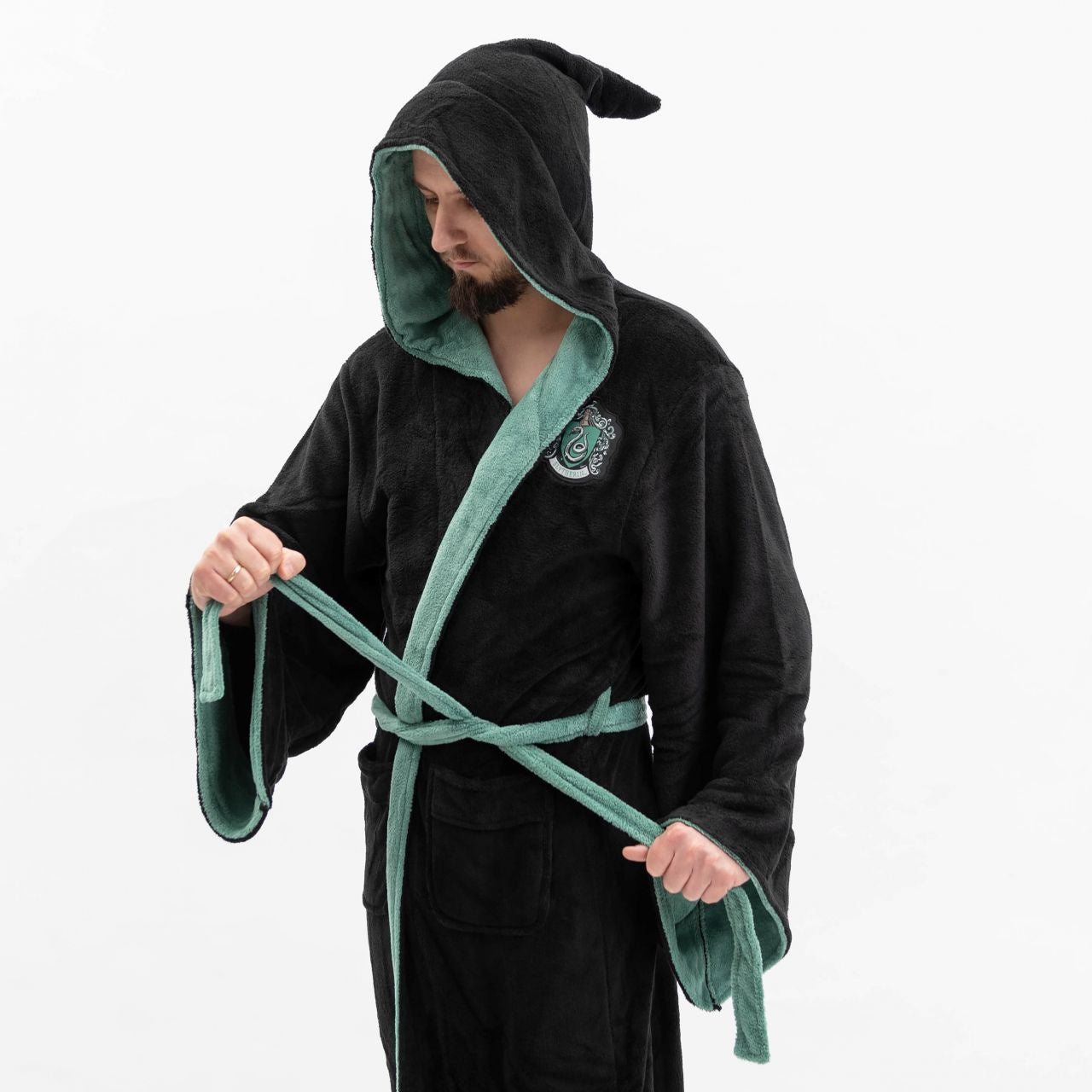 Szlafrok HARRY POTTER SLYTHERIN prezent dla fana Harrego Pottera prezent na dzień chłopaka