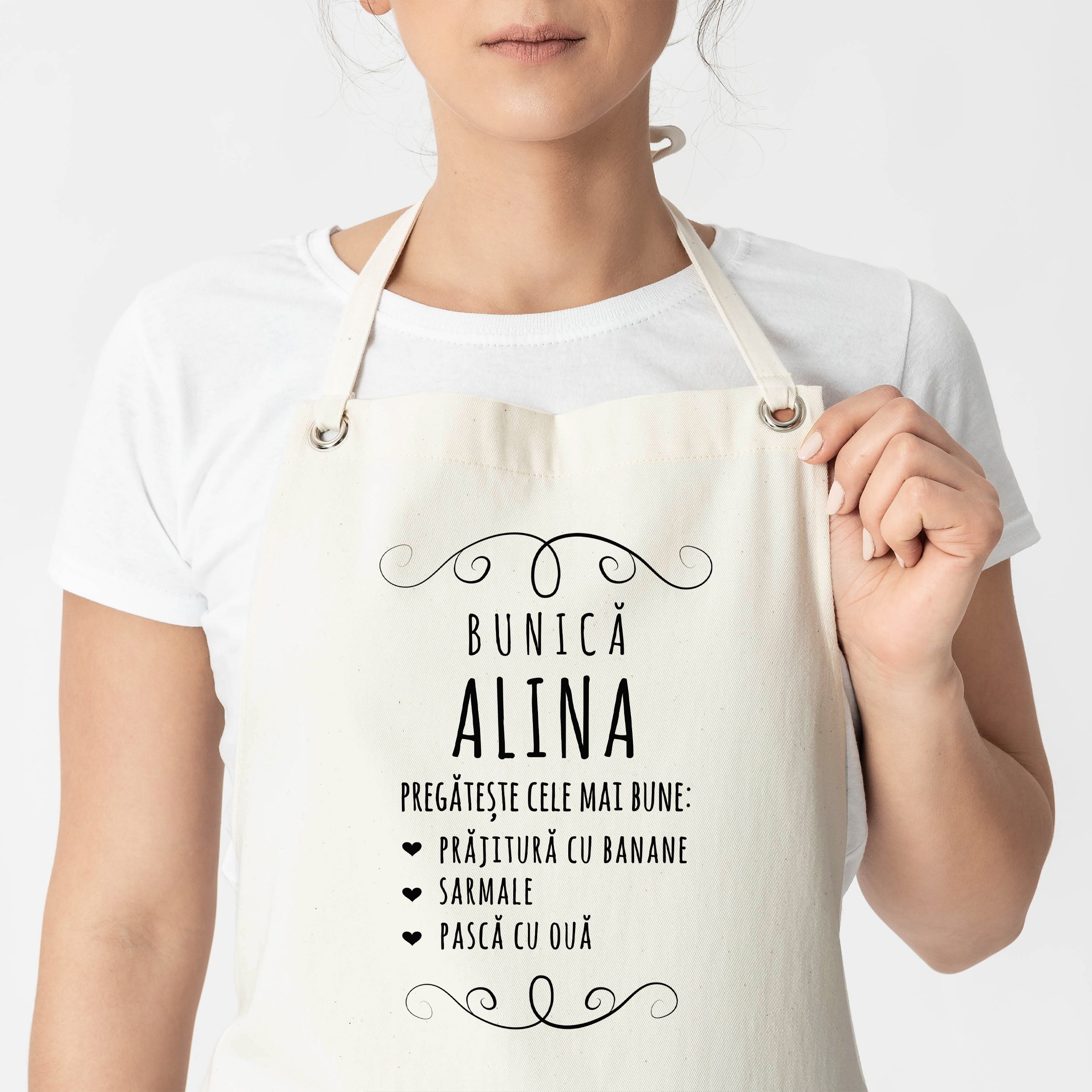 Personalizowany fartuszek dla babci - prezent z imieniem fartuch dla babci prezent dla babci