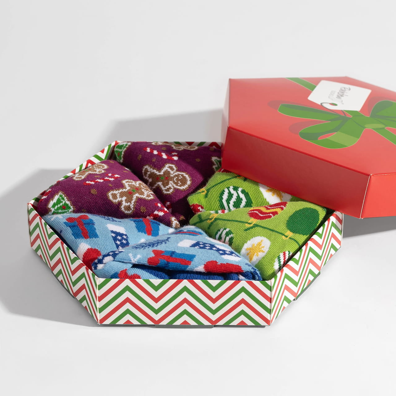 Zestaw skarpetek na święta Dla Niej 3 pary prezent świąteczny skarpetki świąteczne damskie