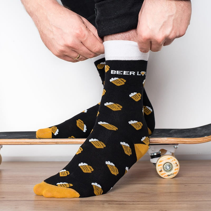 Śmieszne skarpety męskie r. 42-45 Beer Lover upominek dla piwosza prezent dla piwosza skarpetki piwo