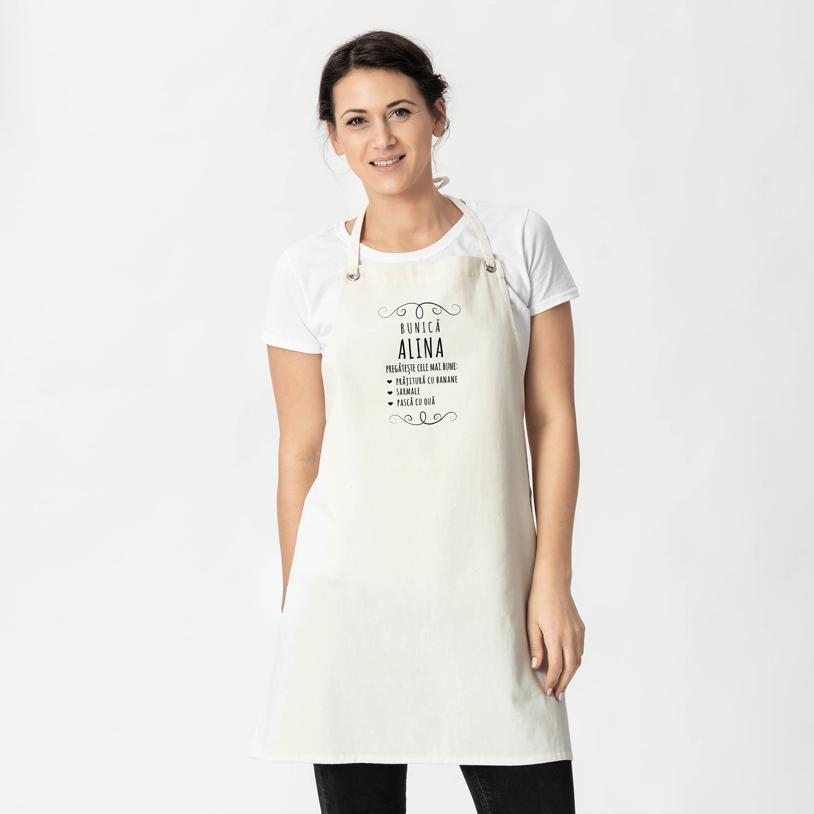 Personalizowany fartuszek dla babci - prezent z imieniem fartuch dla babci prezent dla babci