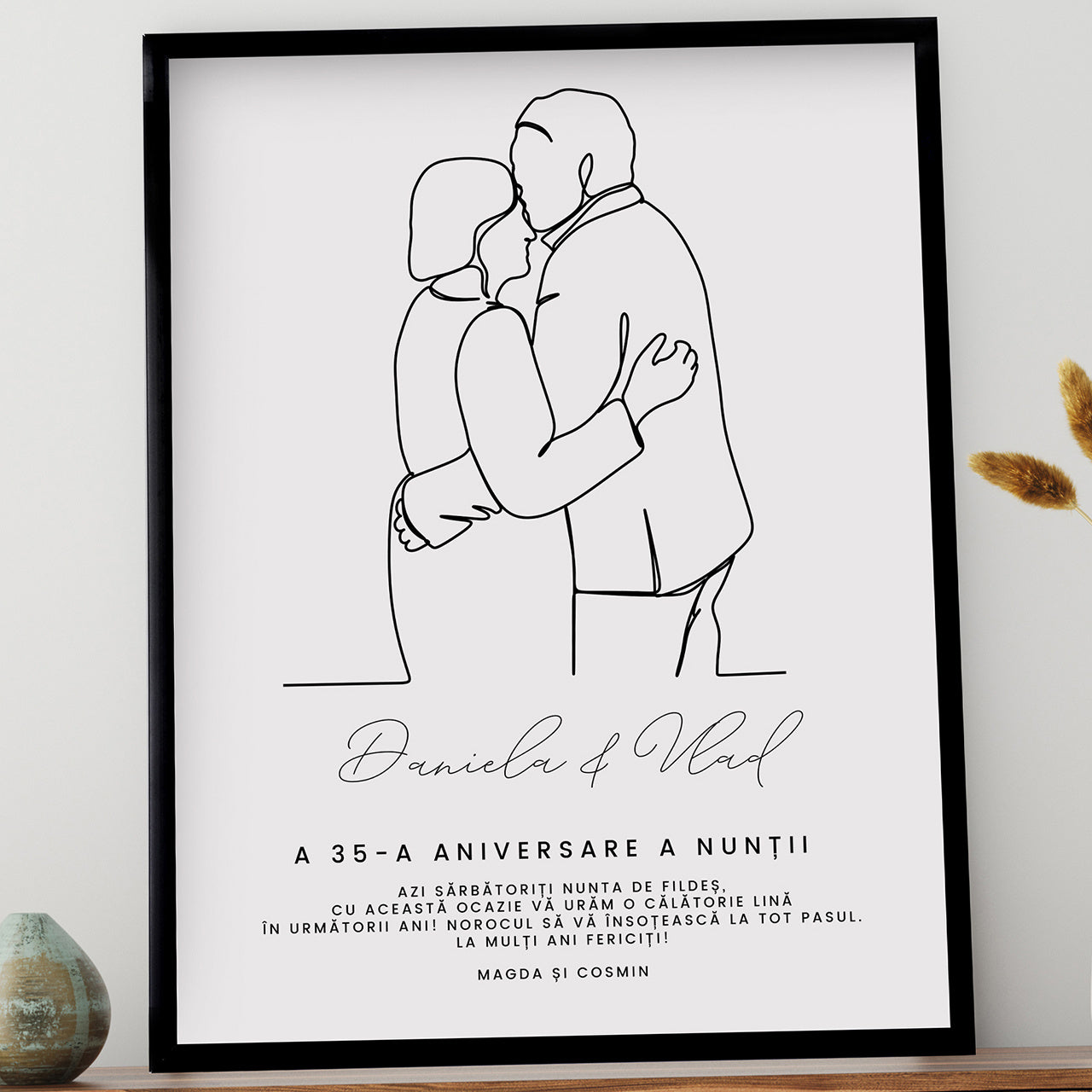 Poster personalizat pentru aniversarea nunții