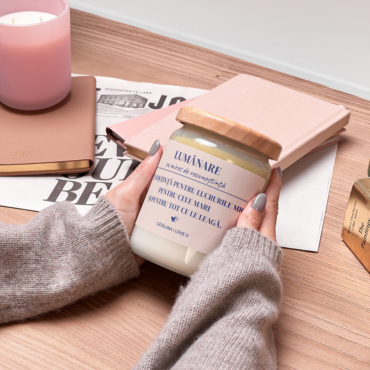 Lumânare personalizată - cadou original drept mulțumire
