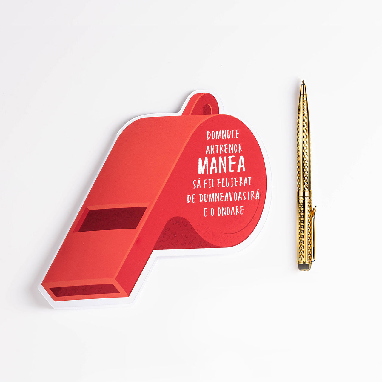 Personalizowana kartka dla trenera na urodziny - Gwizdek upominek dla trenera kartka z nadrukiem