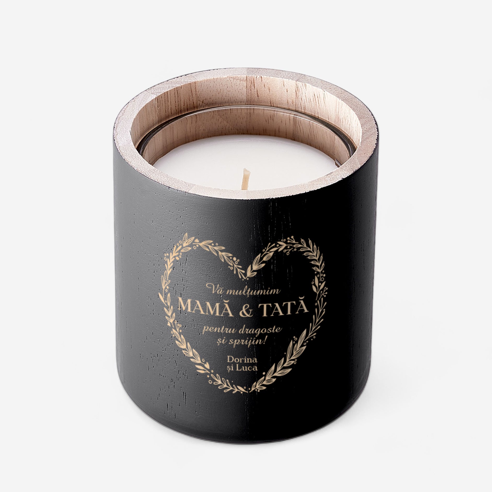 Lumânare personalizată – cadou de mulțumire pentru părinți