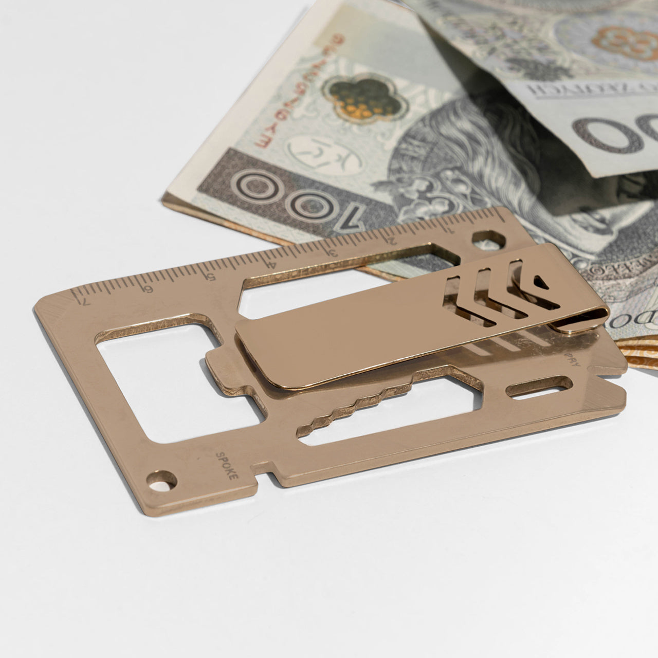 Spinacz do banknotów Karta survivalowa prezent dla survivalowca prezent dla podróżnika