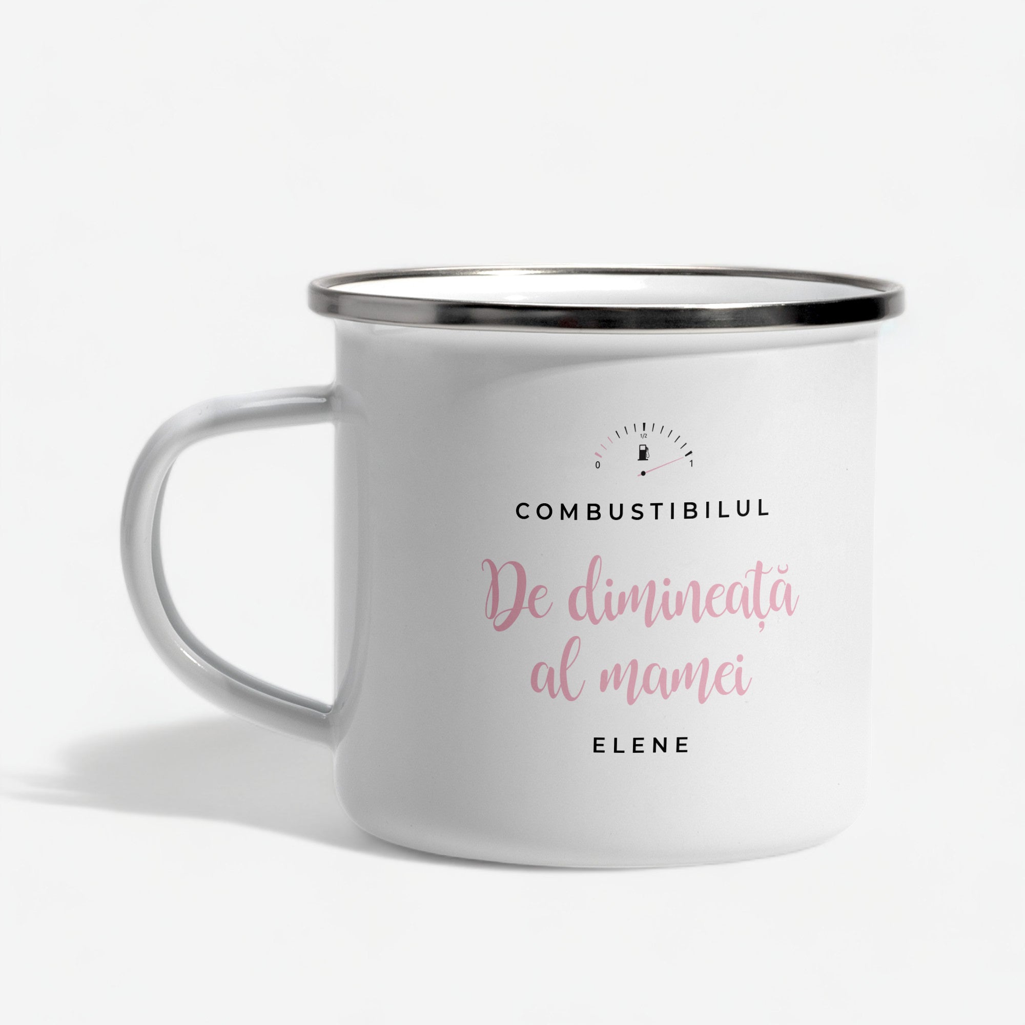 Emaliowany kubek dla mamy - Paliwo Mamy prezent na dzień mamy personalizowany kubek