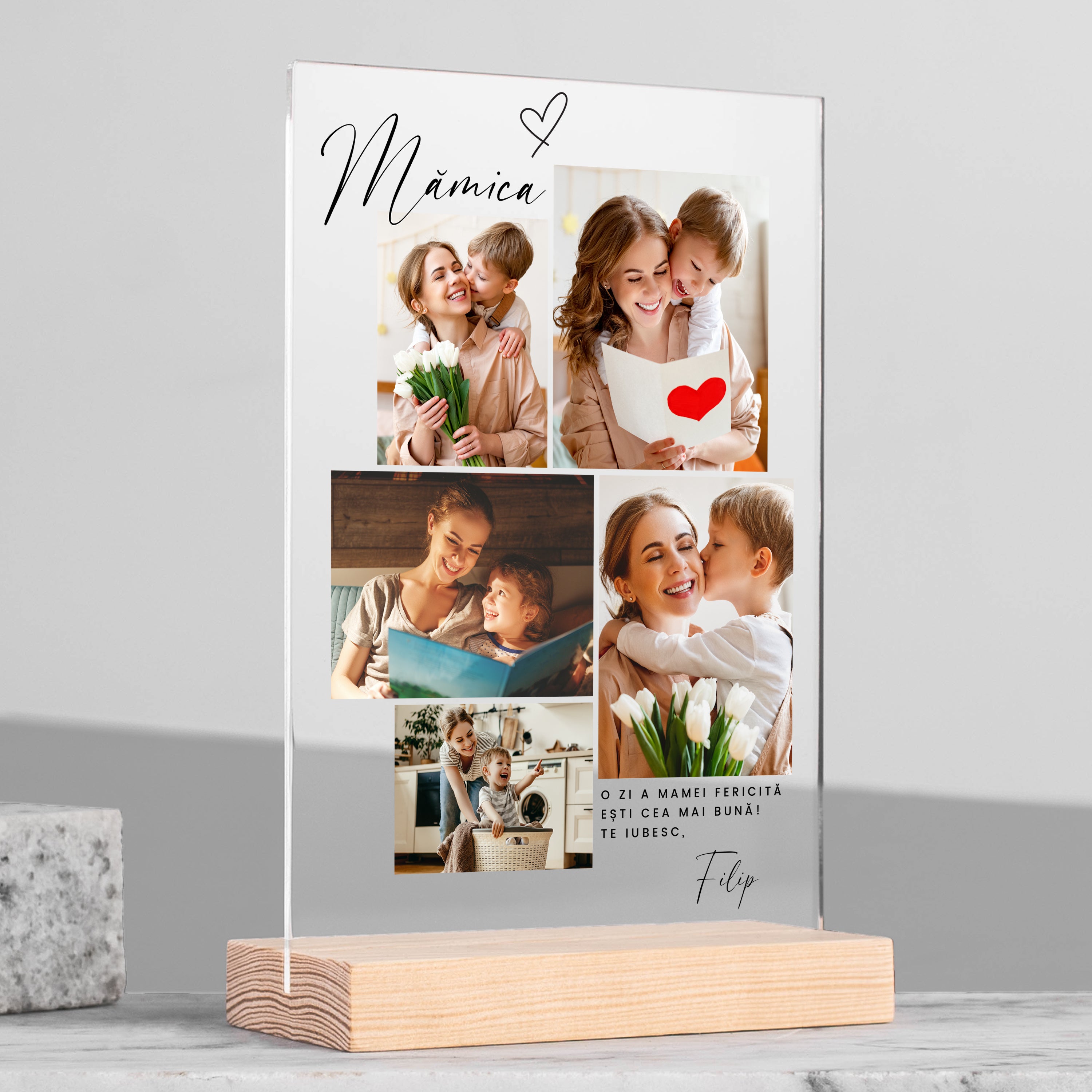 Statuetka ze zdjęciami - prezent na Dzień Mamy prezent dla mamy statuetka dla mamy