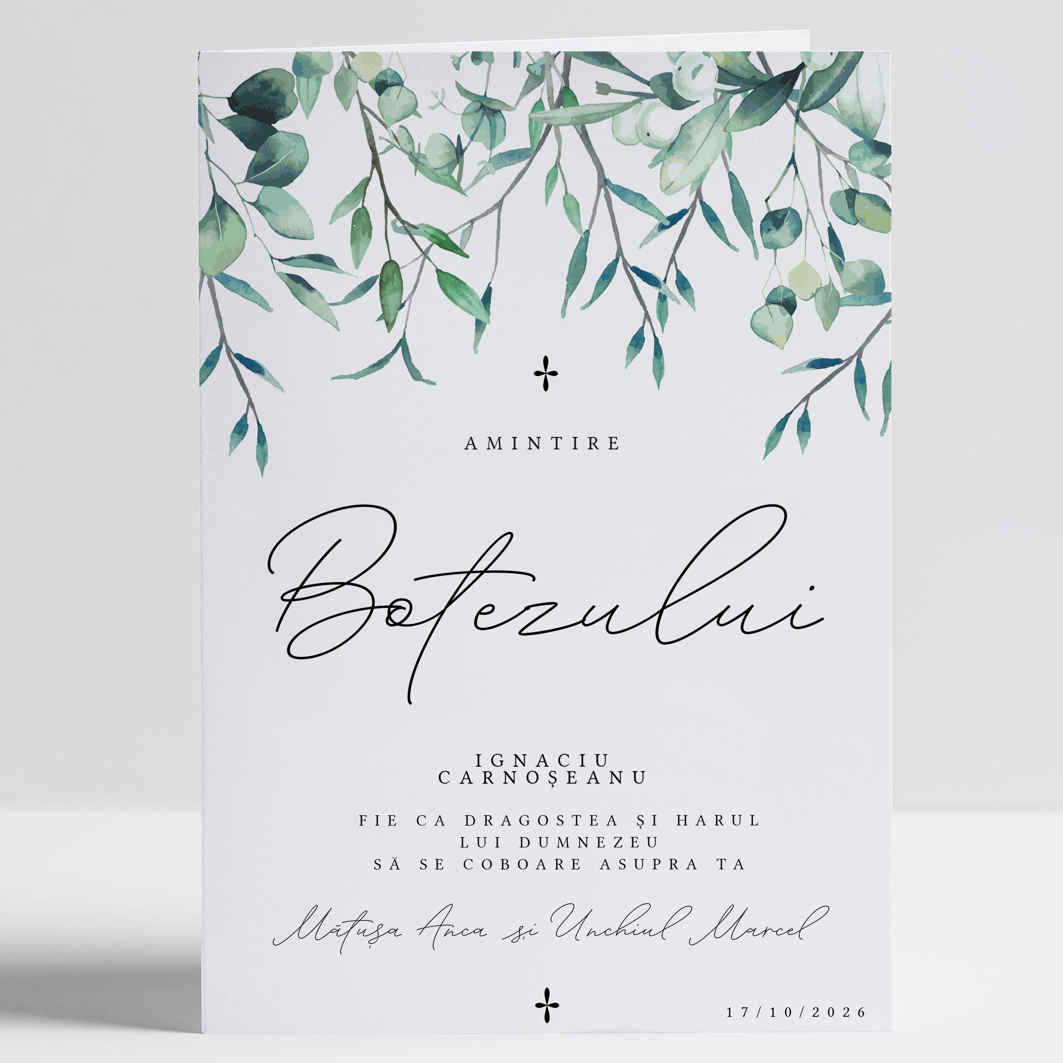 Felicitare personalizată cu ocazia Botezului