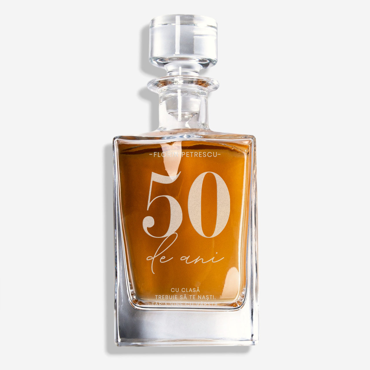Carafă pentru aniversarea a 50 de ani - Cu clasă te naști