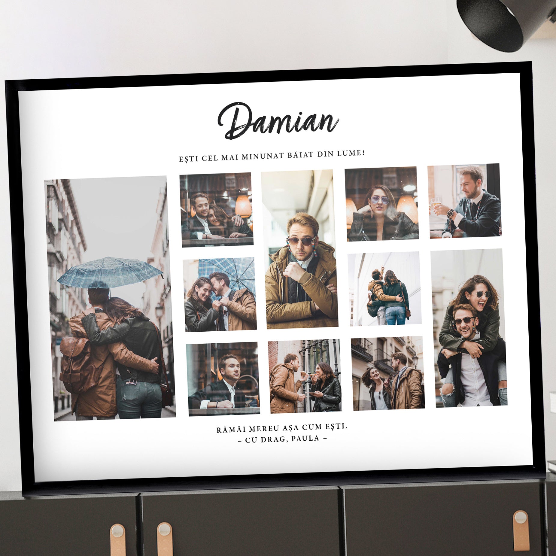 Kolaż zdjęć dla chłopaka - plakat w ramce plakat na Dzień Chłopaka plakat na walentynki prezent dla chłopaka