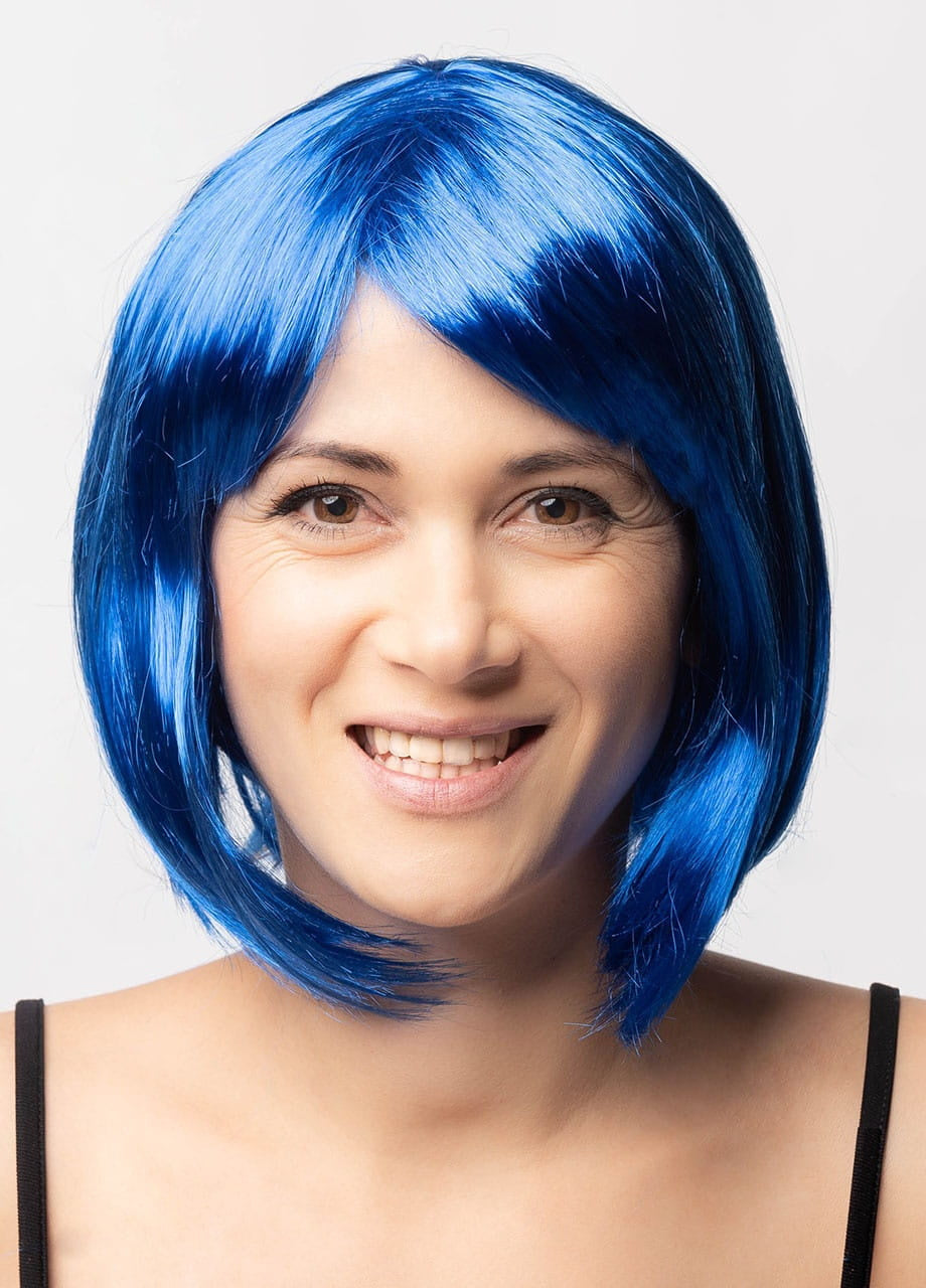 Albastră perucă cu breton BABE