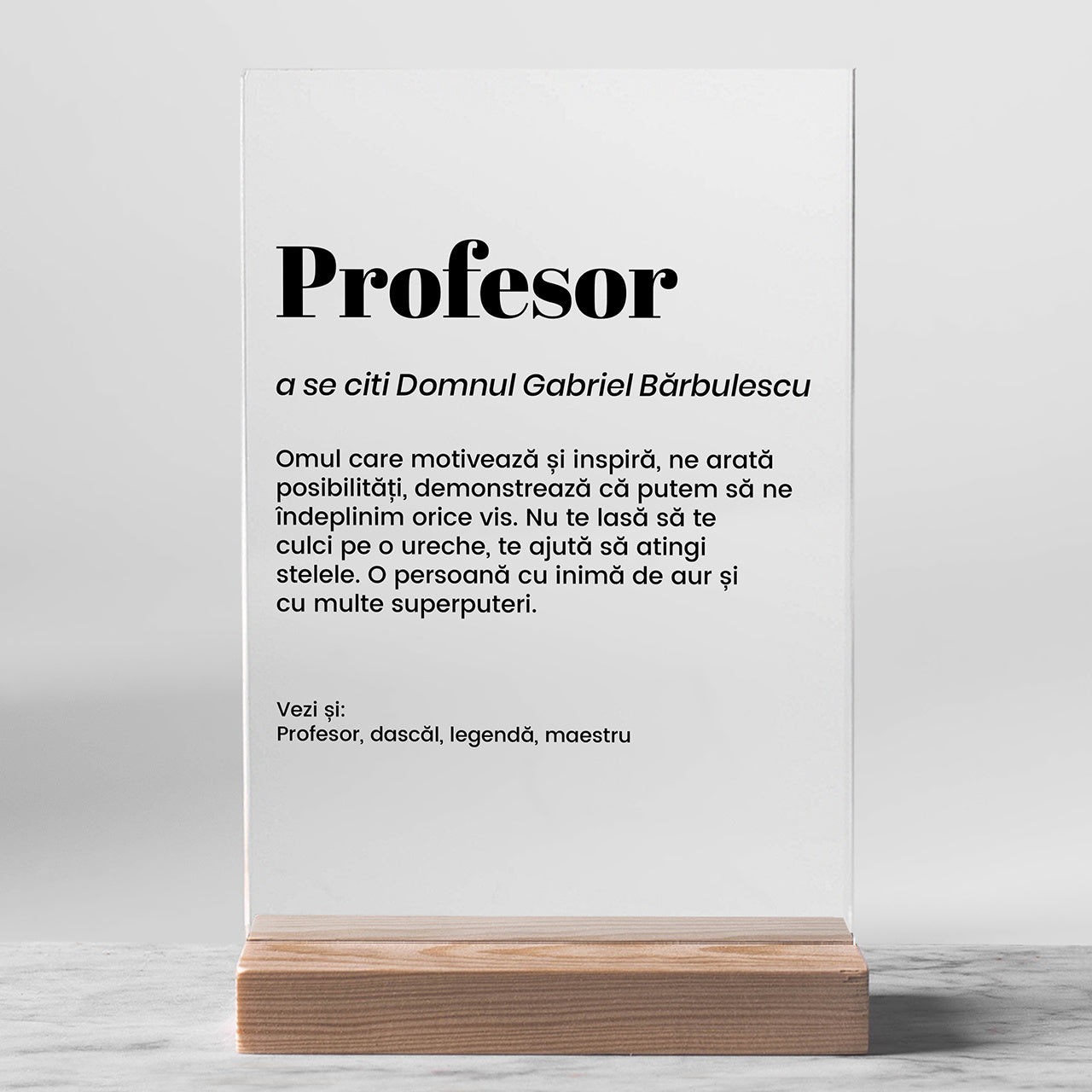 Statuetă personalizată - cadou de Ziua Profesorului