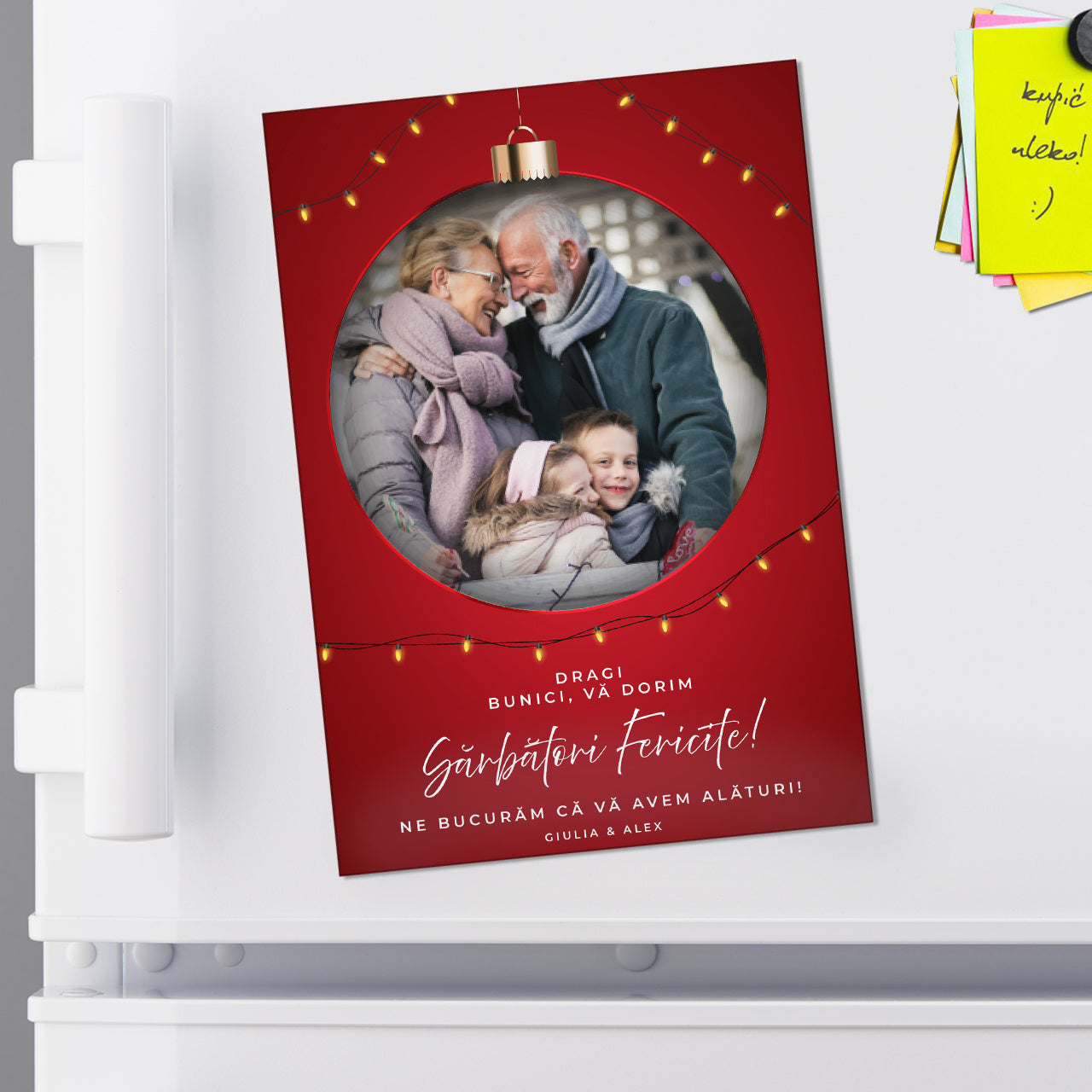 Magnet cu fotografie – cadou de Crăciun pentru bunici