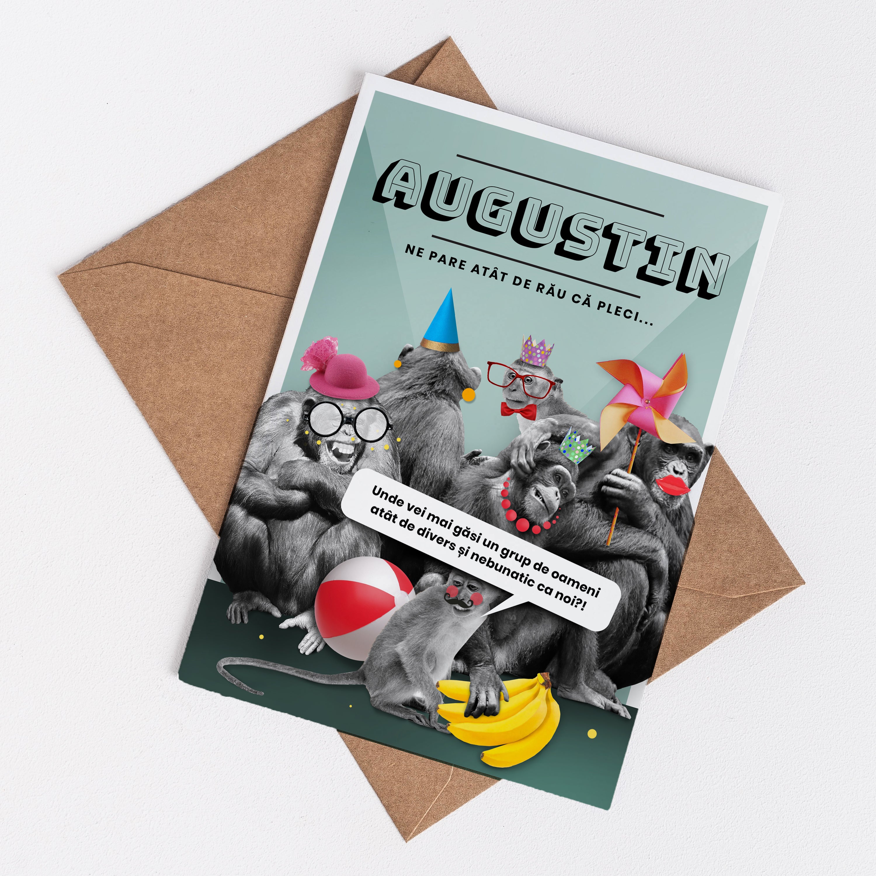 Śmieszna kartka personalizowana na odejście z pracy kartka z humorem upominek na odejście z pracy