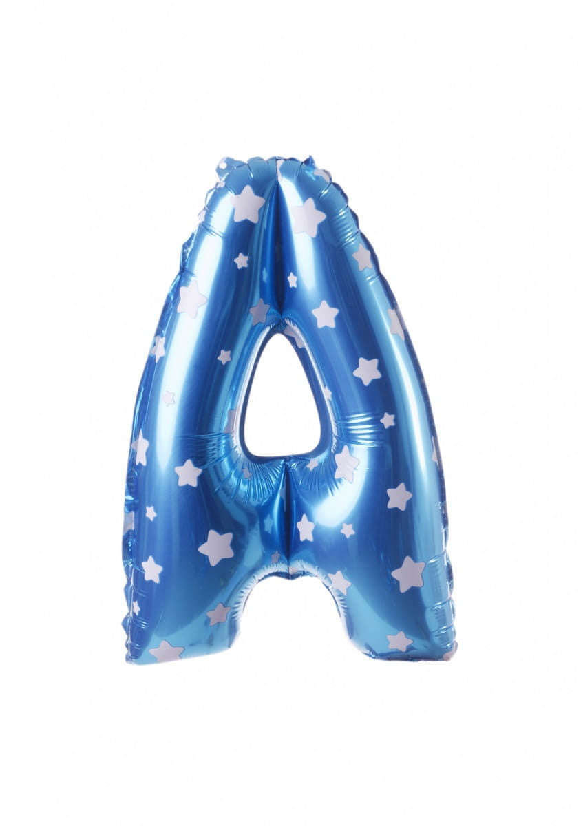Balon din folie pentru aer LITERĂ ȘI bleu 40 cm