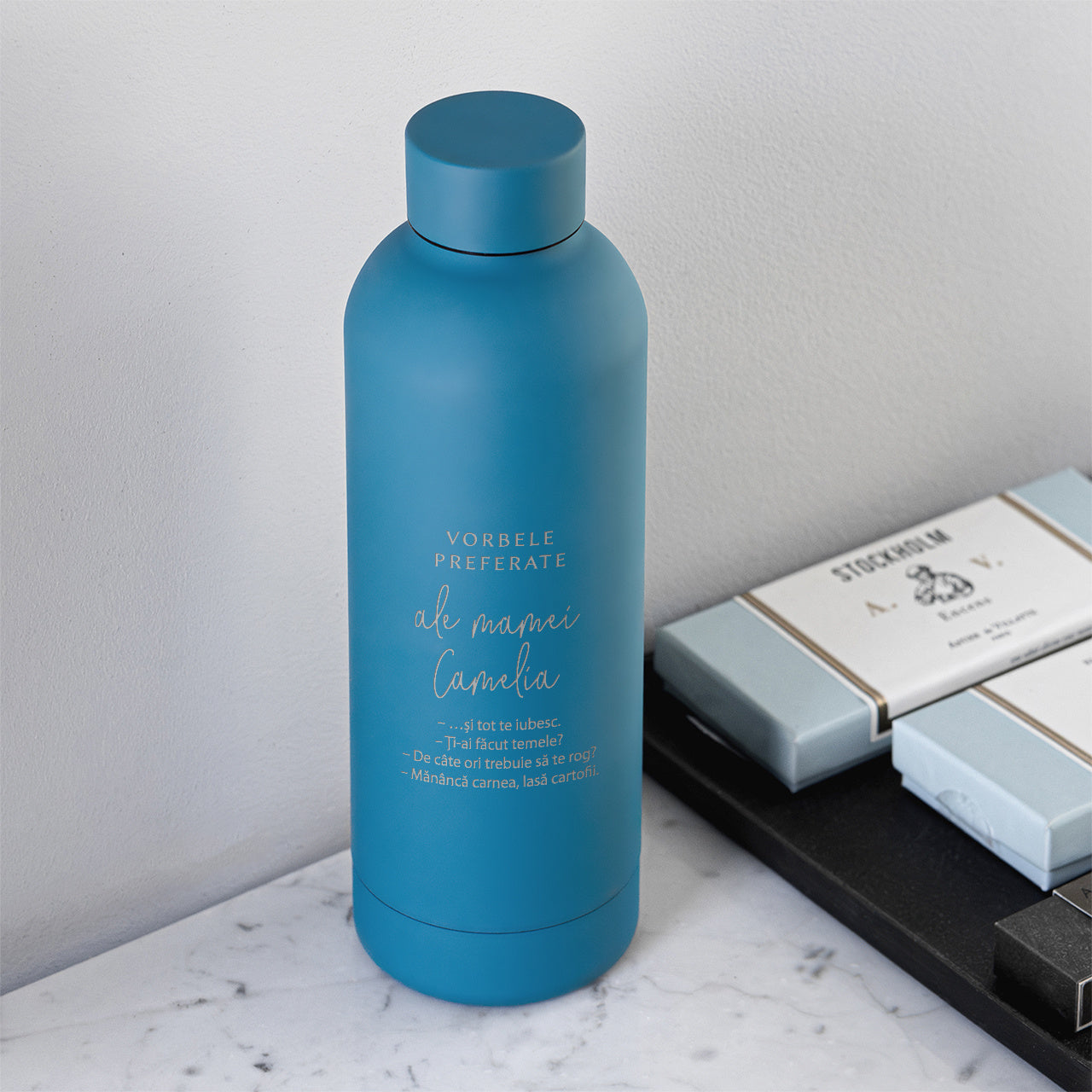 Sticlă termică pentru apă – Zicale – cadou de Ziua Mamei