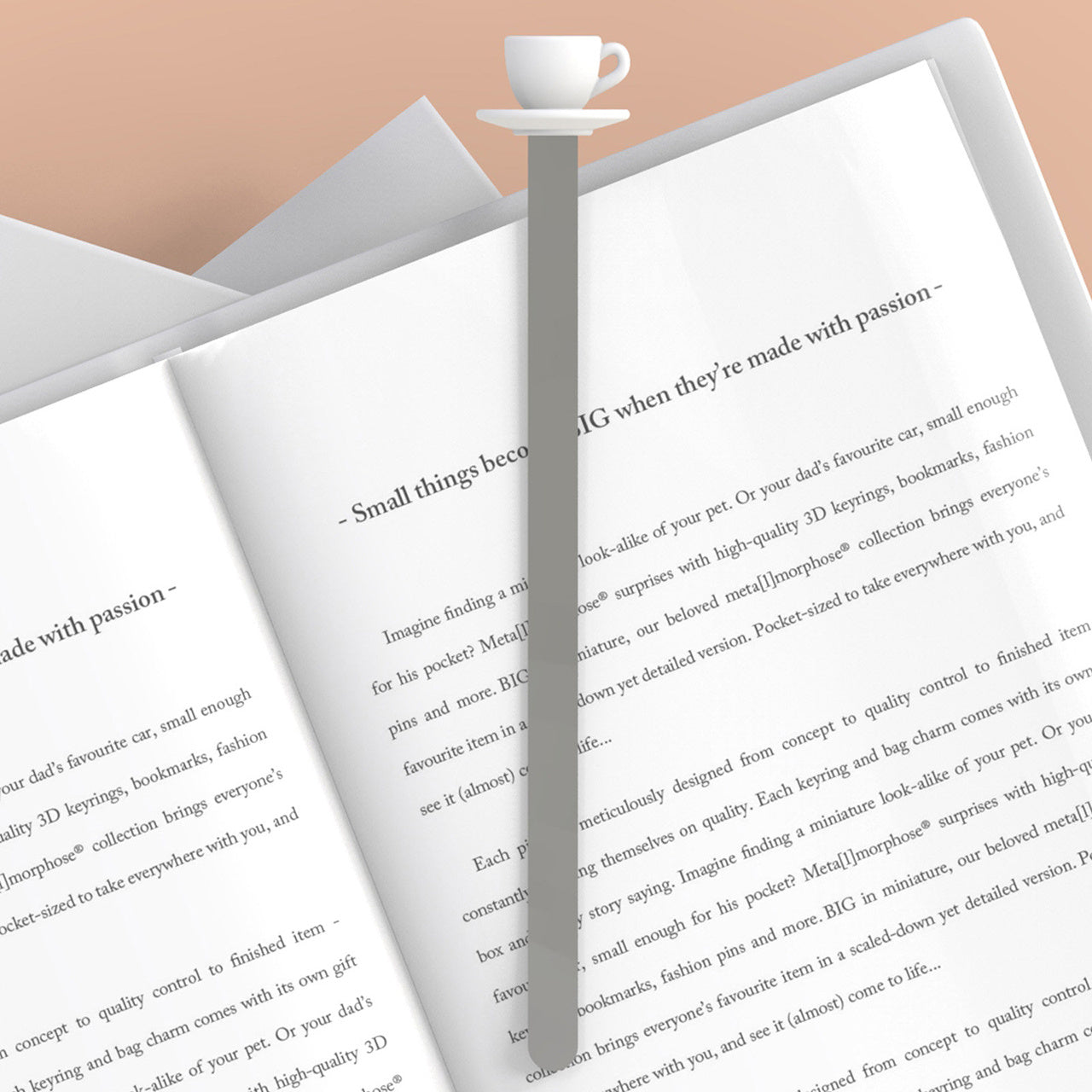 Semn de carte în formă de ceașcă – cadou original