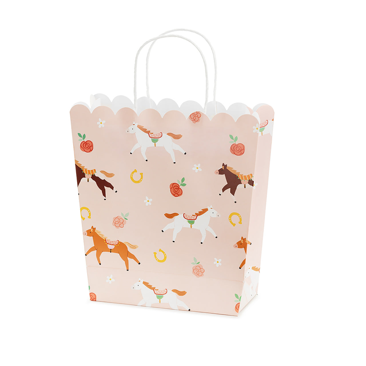 Pungă de cadou din hârtie cu model cai