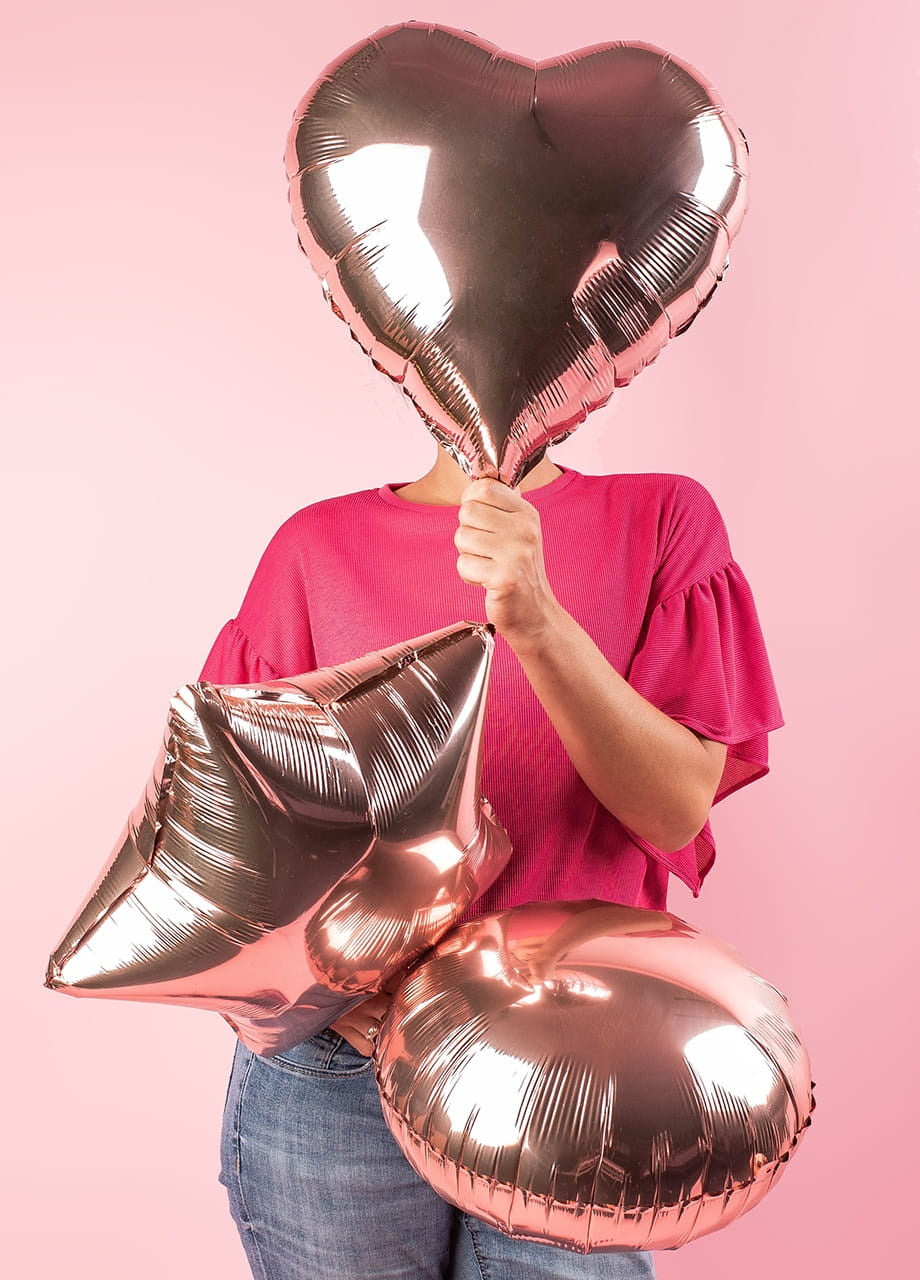 Balon STELUȚĂ rose gold 40 cm
