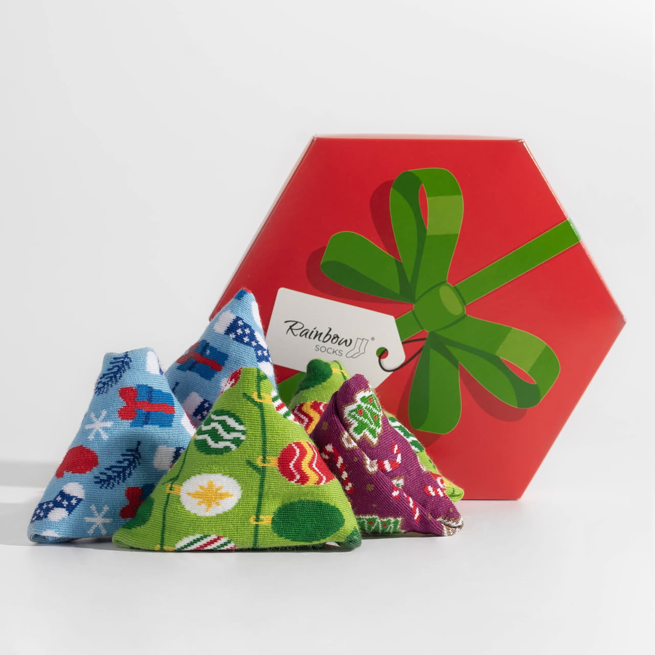 Zestaw skarpetek na święta Dla Niej 3 pary prezent świąteczny skarpetki świąteczne damskie