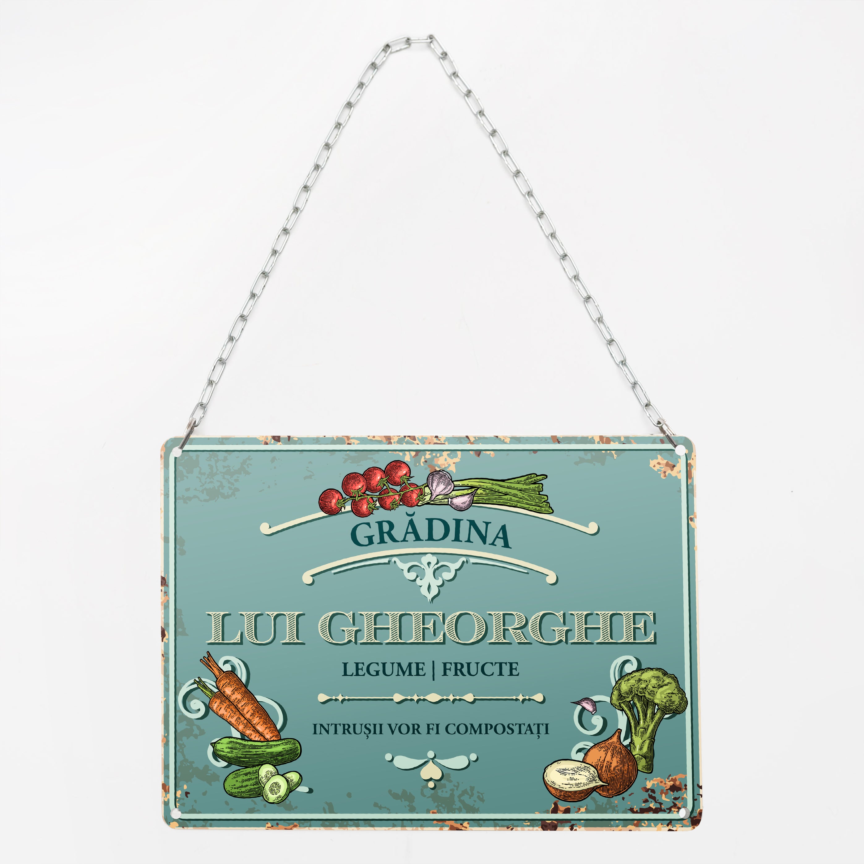 Plăcuță cadou pentru grădinar – grădină de la parcelă