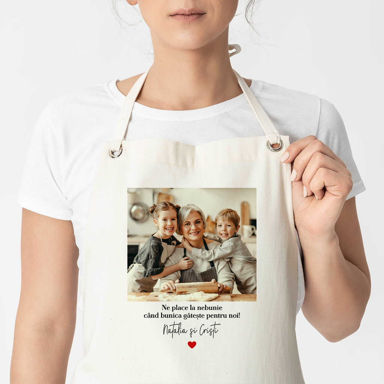 Fartuch personalizowany dla babci - ze zdjęciem fartuszek dla babci prezent dla babci prezent na Dzień Babci