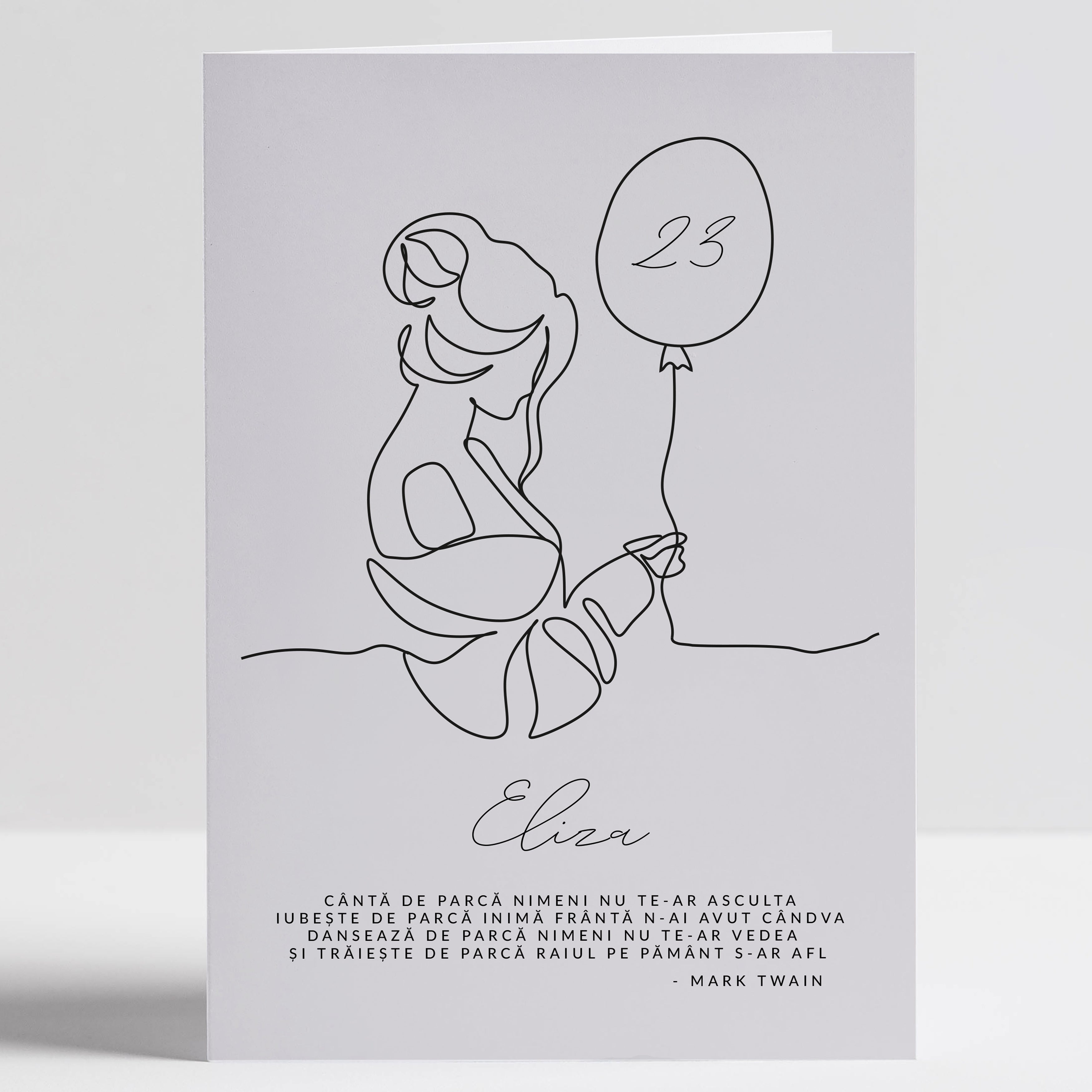 Felicitare de ziua ei