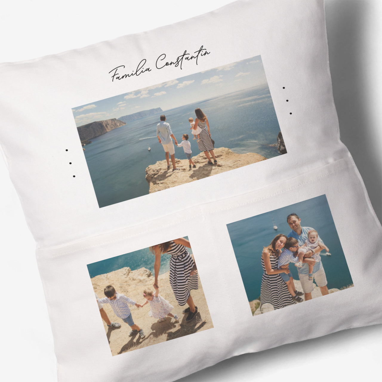 Pernă cu fotografii și buzunare – cadou pentru o persoană dragă