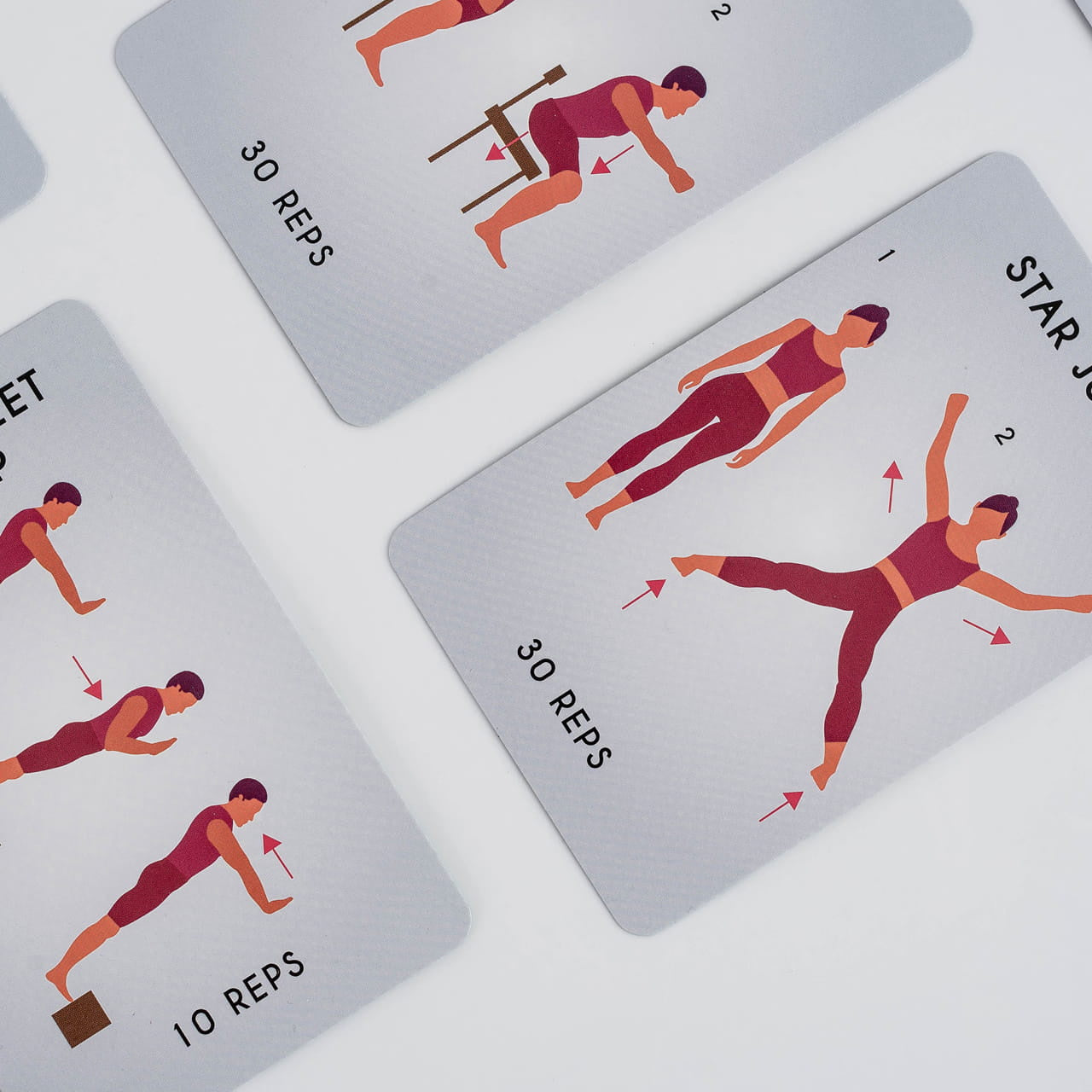 Karty do ćwiczeń GET FIT prezent dla aktywnych karty sportowca prezent dla sportowca gadżet dla sportowca