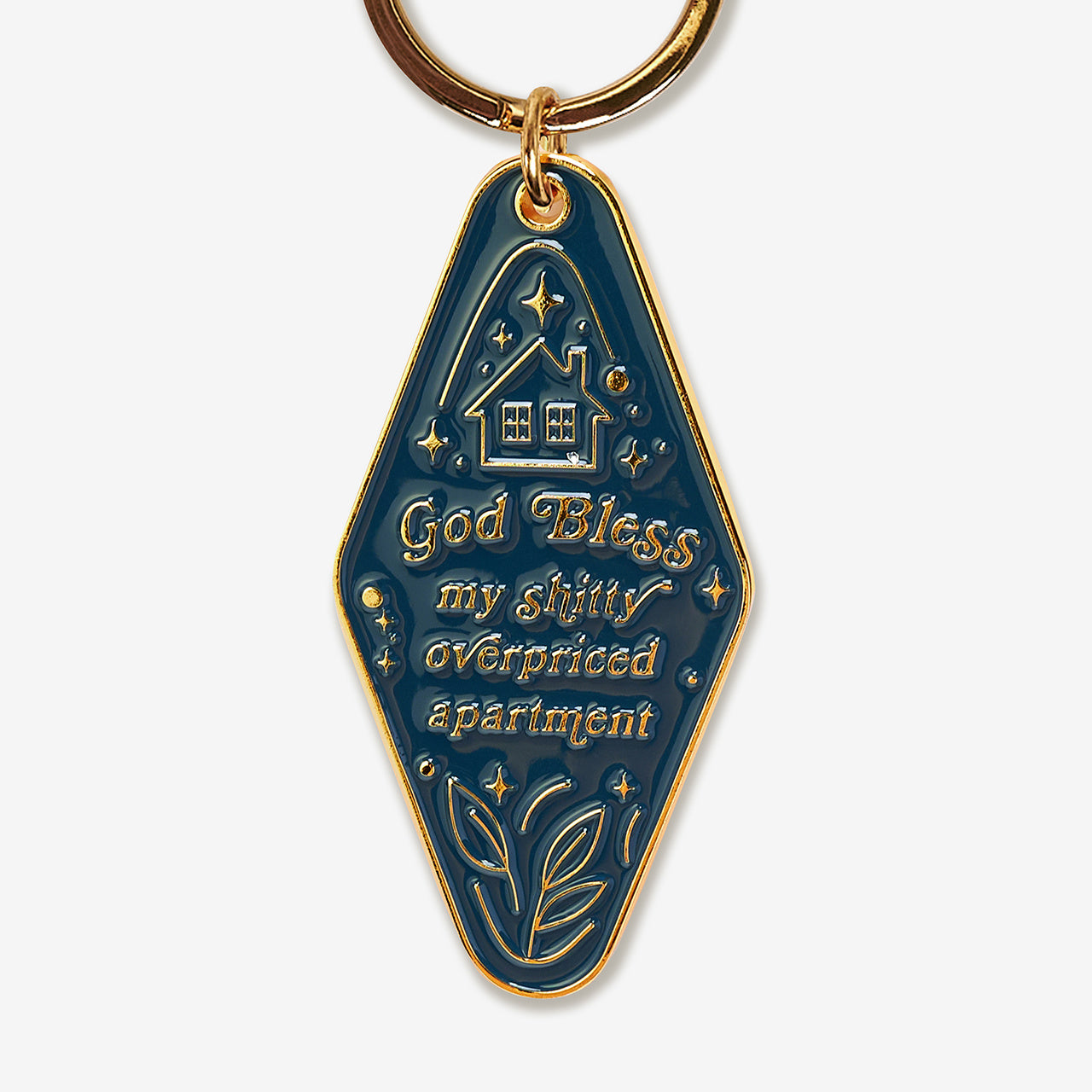 Breloczek śmieszny prezent na parapetówkę - God Bless brelok do kluczy 