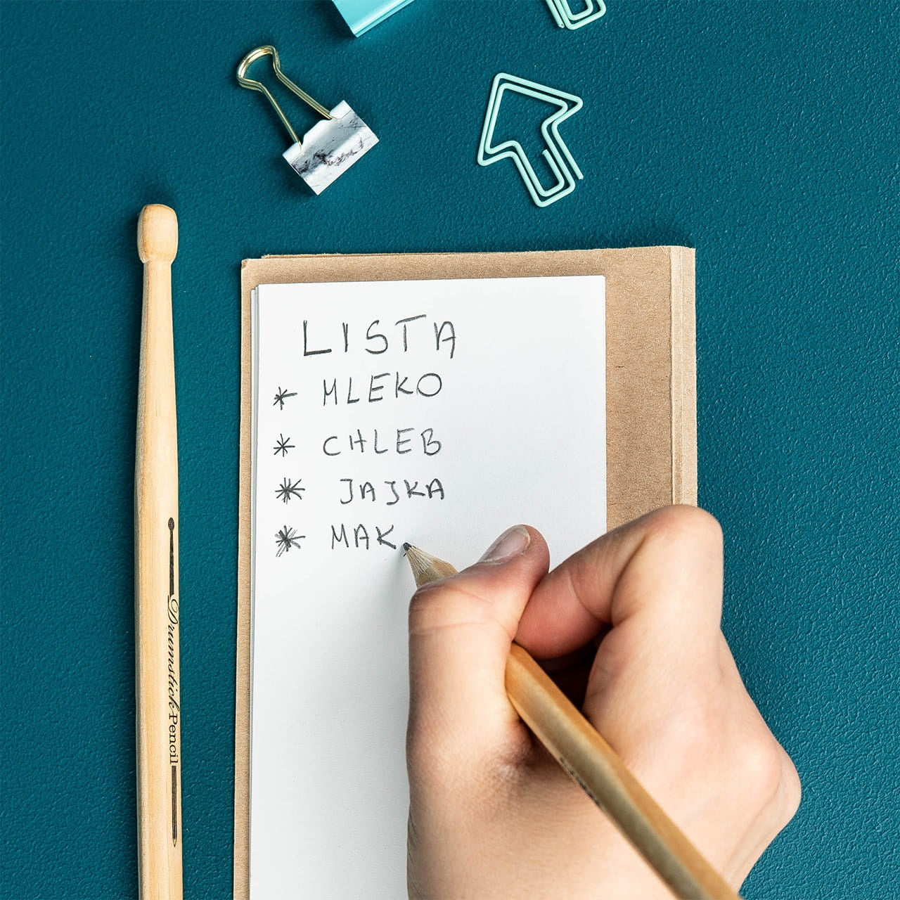 Ołówki dla muzyka - pałeczki do perkusji prezent dla muzyka prezent dla perkusisty gadżet dla muzyka