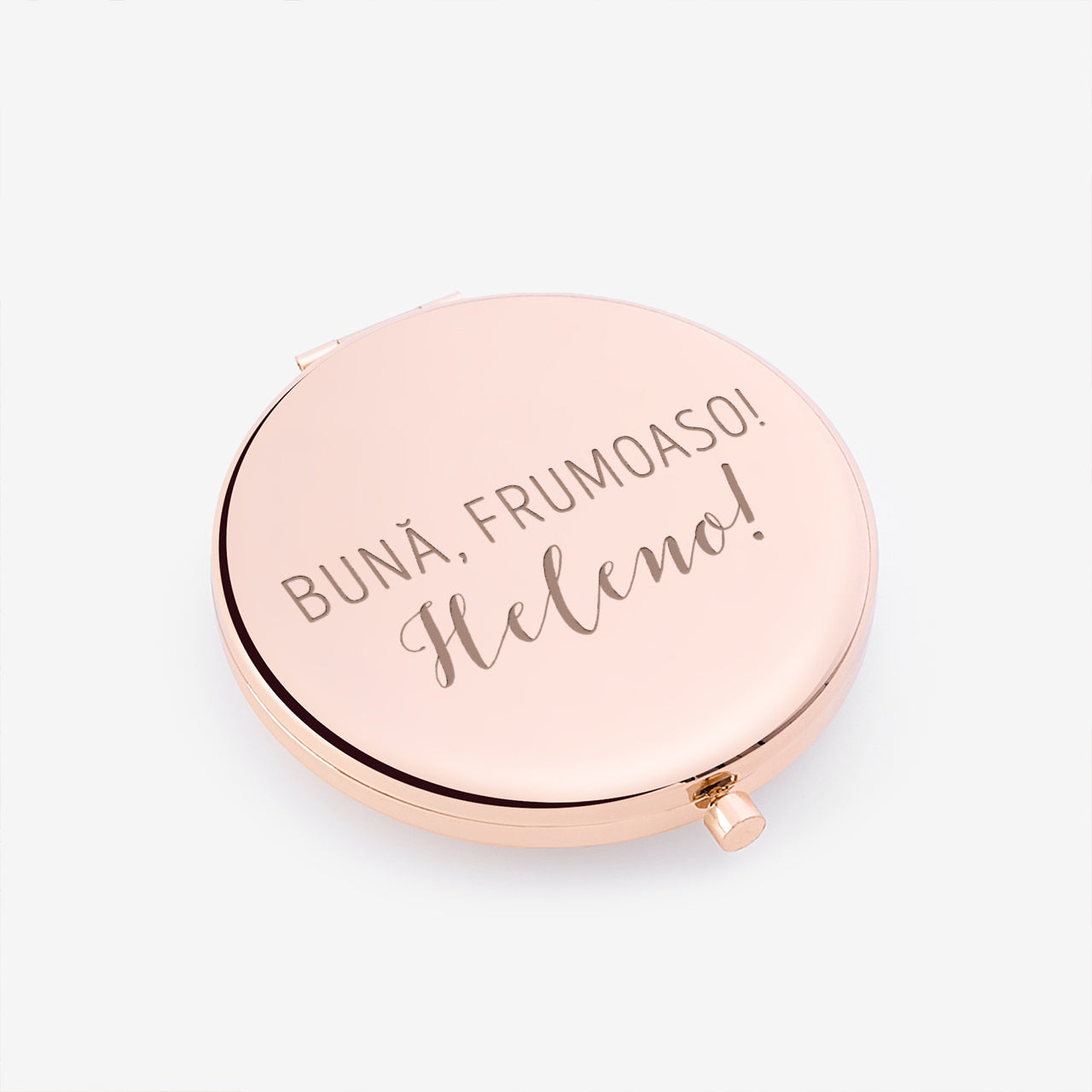 Personalizowane lusterko kieszonkowe - drobny upominek dla niej lusterko z grawerem prezent dla dziewczyny