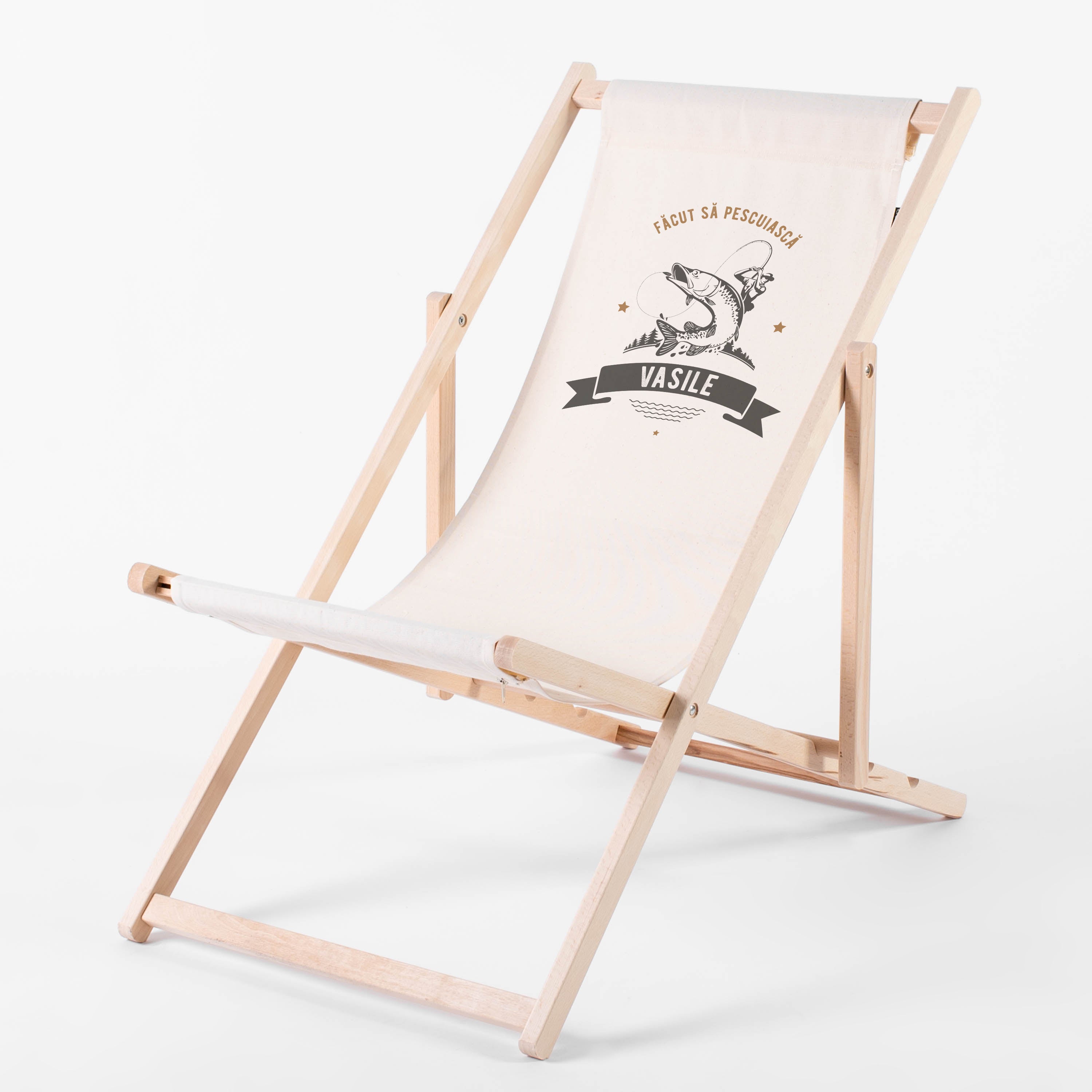 Șezlong cu imprimeu – Creat pentru pescuit – cadou pentru pescar