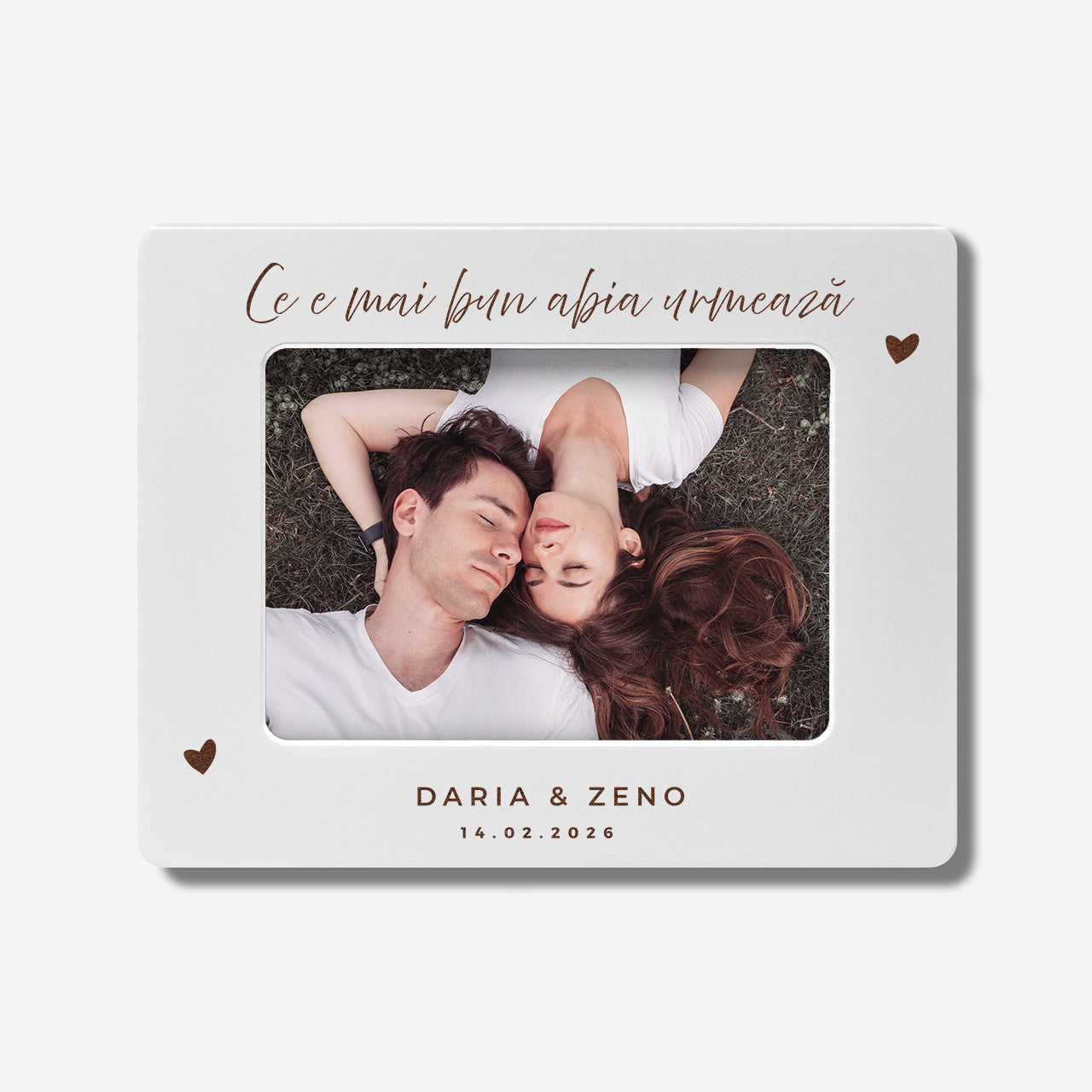 Ramă foto personalizată – cadou pentru aniversarea relației