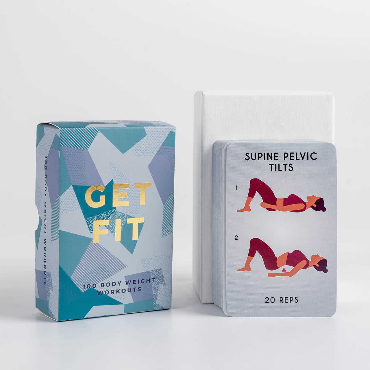 Karty do ćwiczeń GET FIT prezent dla aktywnych karty sportowca prezent dla sportowca gadżet dla sportowca