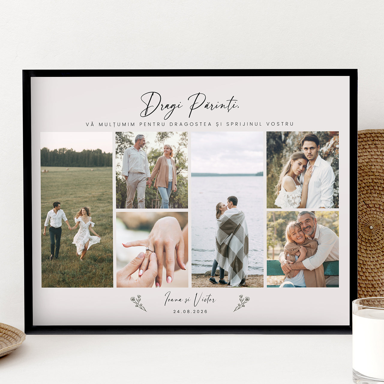 Poster cu poze pentru mulțumiri adresate părinților