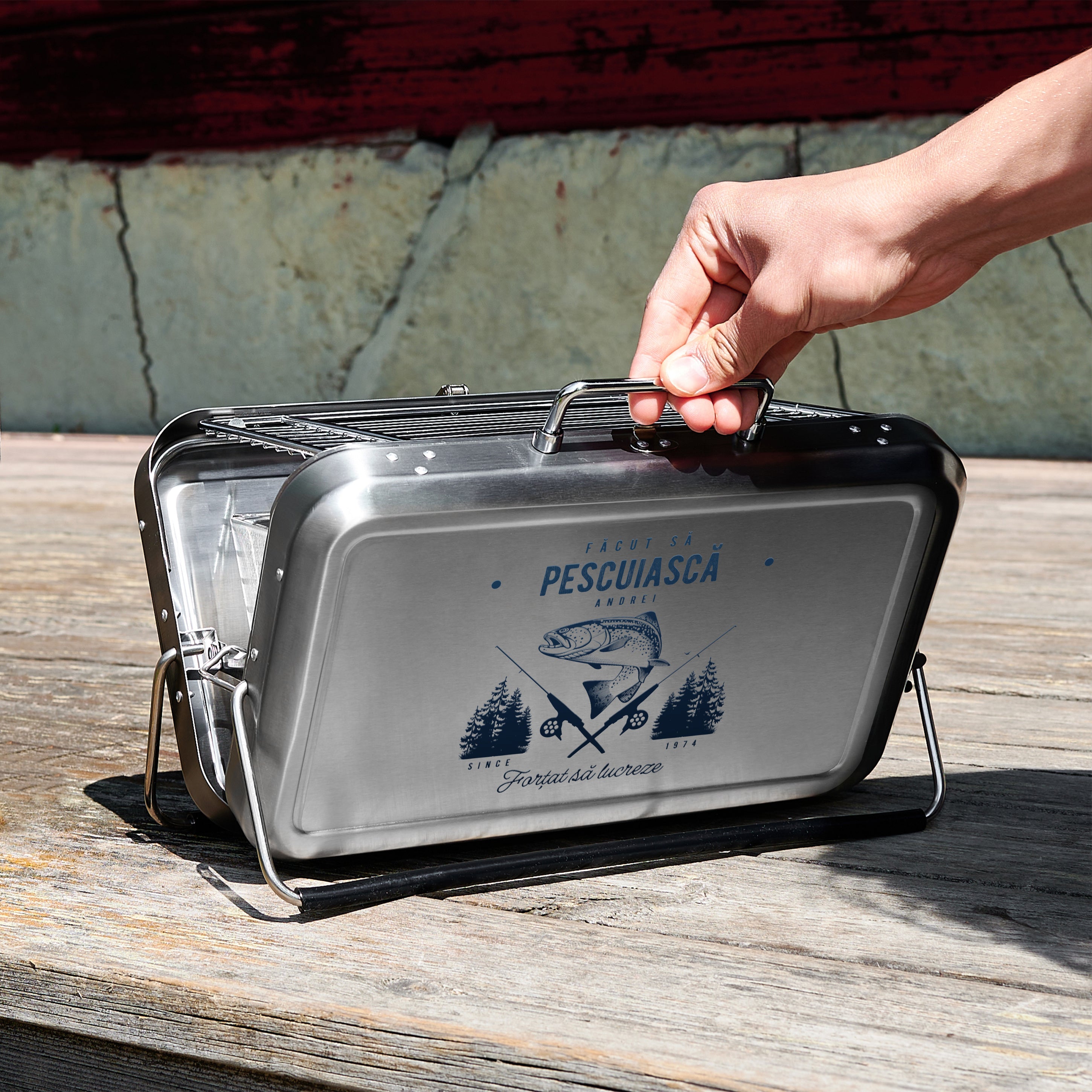 Grătar tip valiză - cadou original pentru un pescar